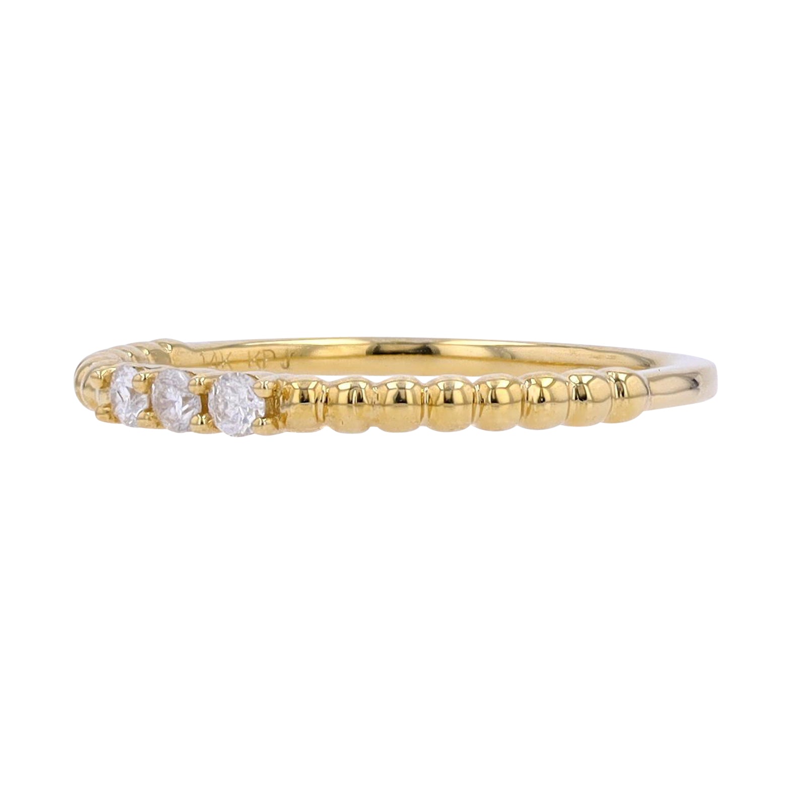 10K 1/10 CT Three Stone Diamond Band<p><strong>More Colors Available</p></strong>