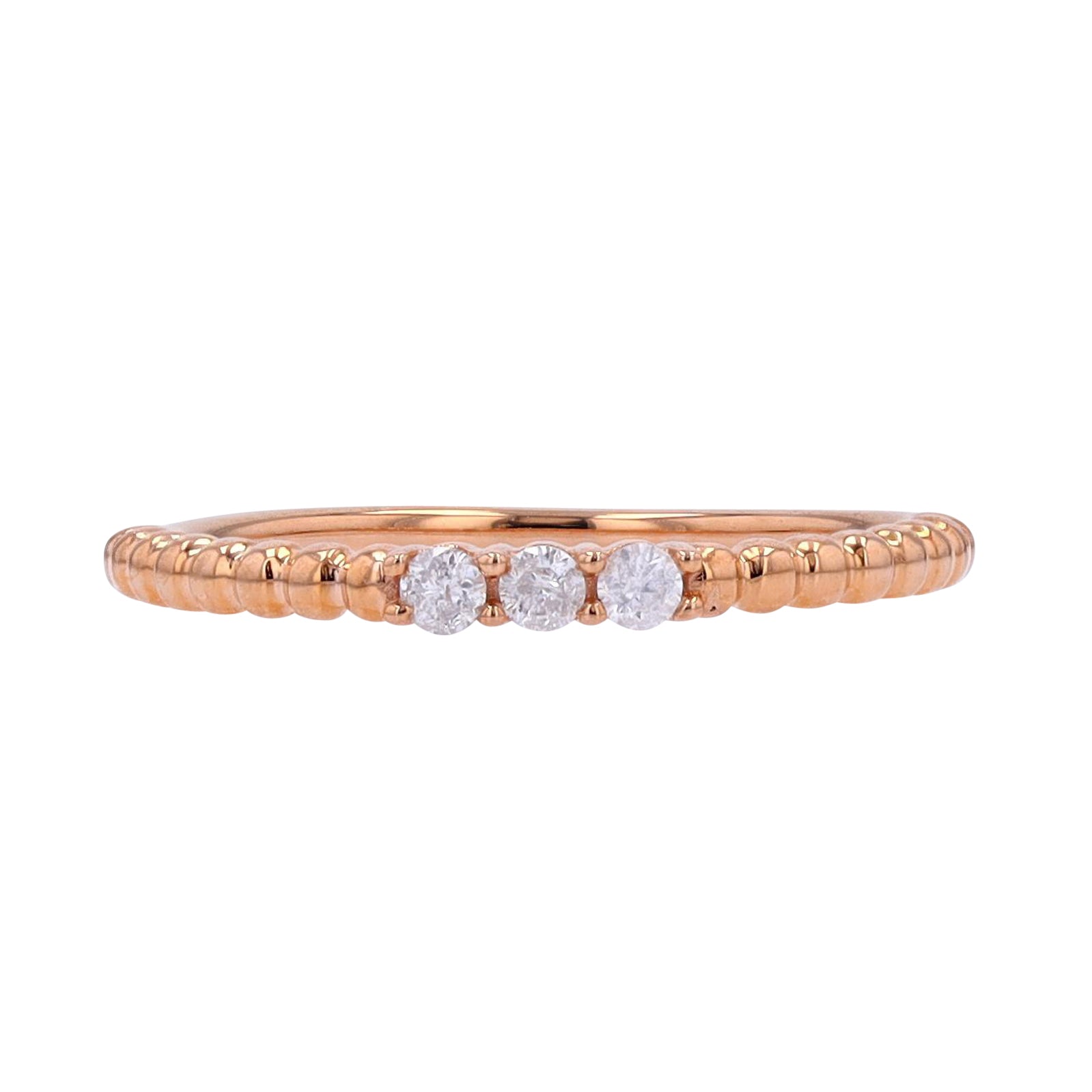 10K 1/10 CT Three Stone Diamond Band<p><strong>More Colors Available</p></strong>