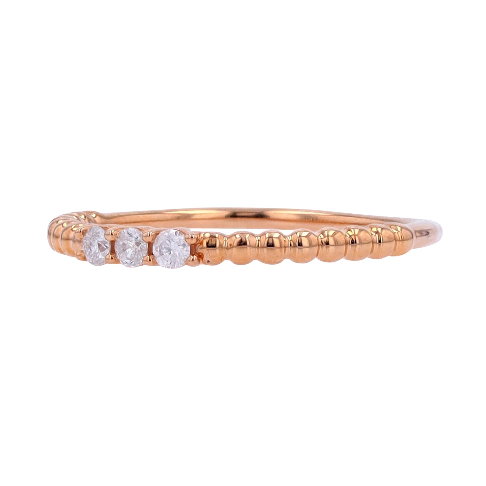 10K 1/10 CT Three Stone Diamond Band<p><strong>More Colors Available</p></strong>