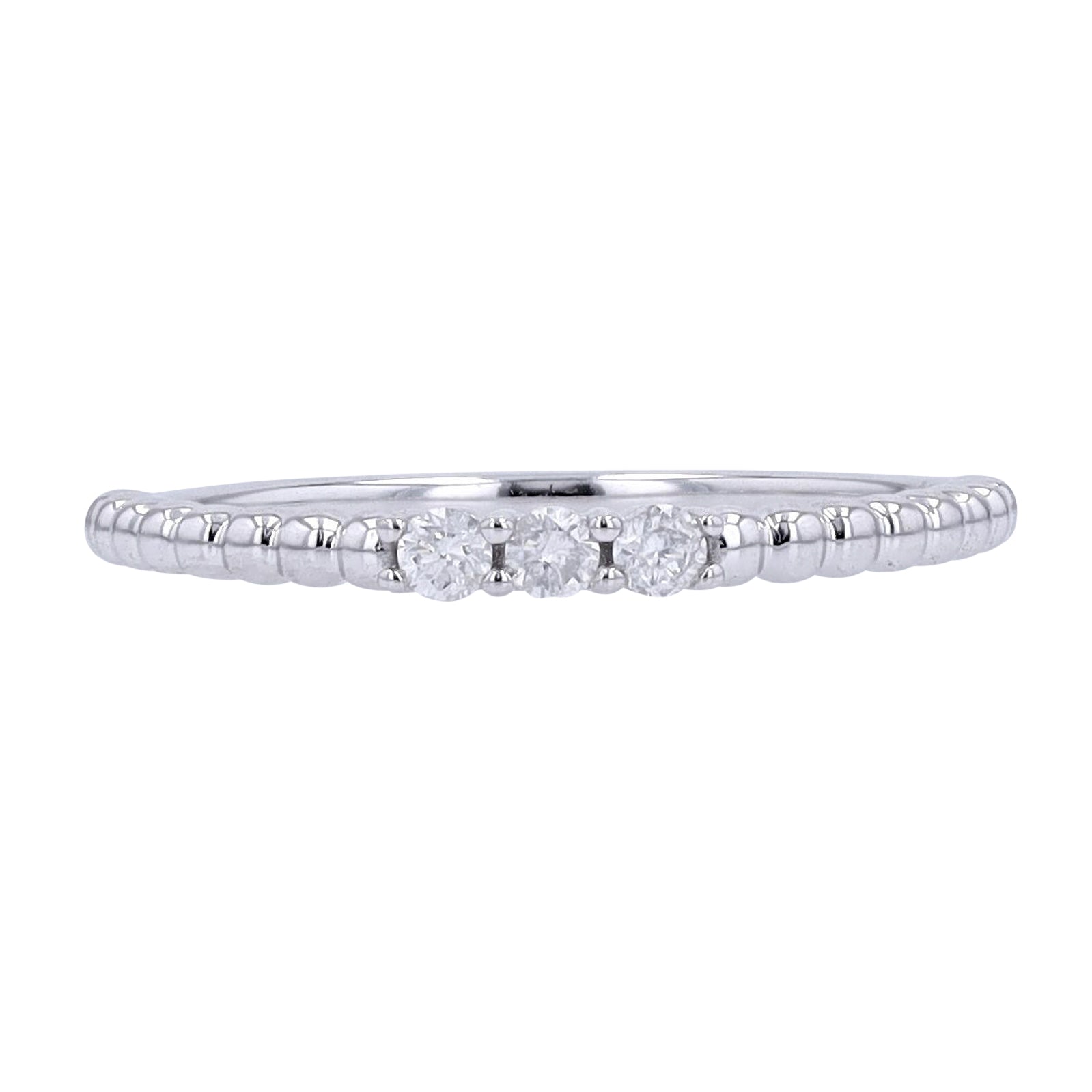 10K 1/10 CT Three Stone Diamond Band<p><strong>More Colors Available</p></strong>