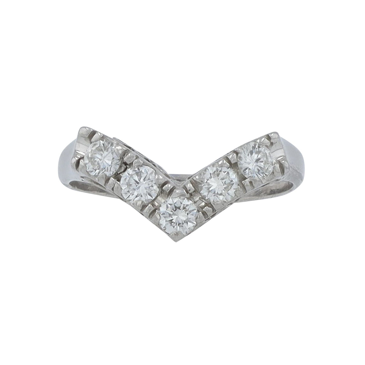 PT850 0.40 CT Diamond Chevron Band