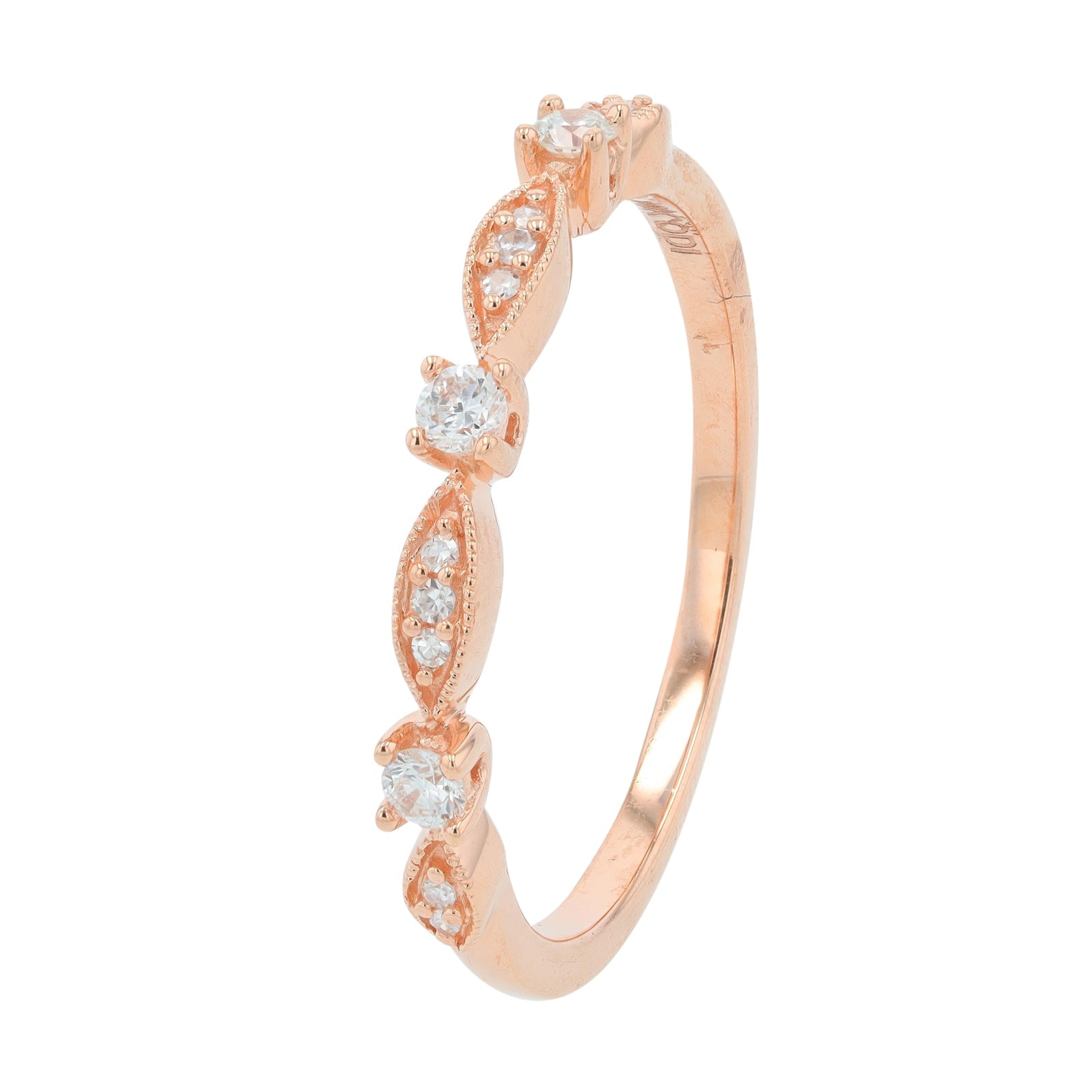 10K RG .15 CTW Diamond Band
