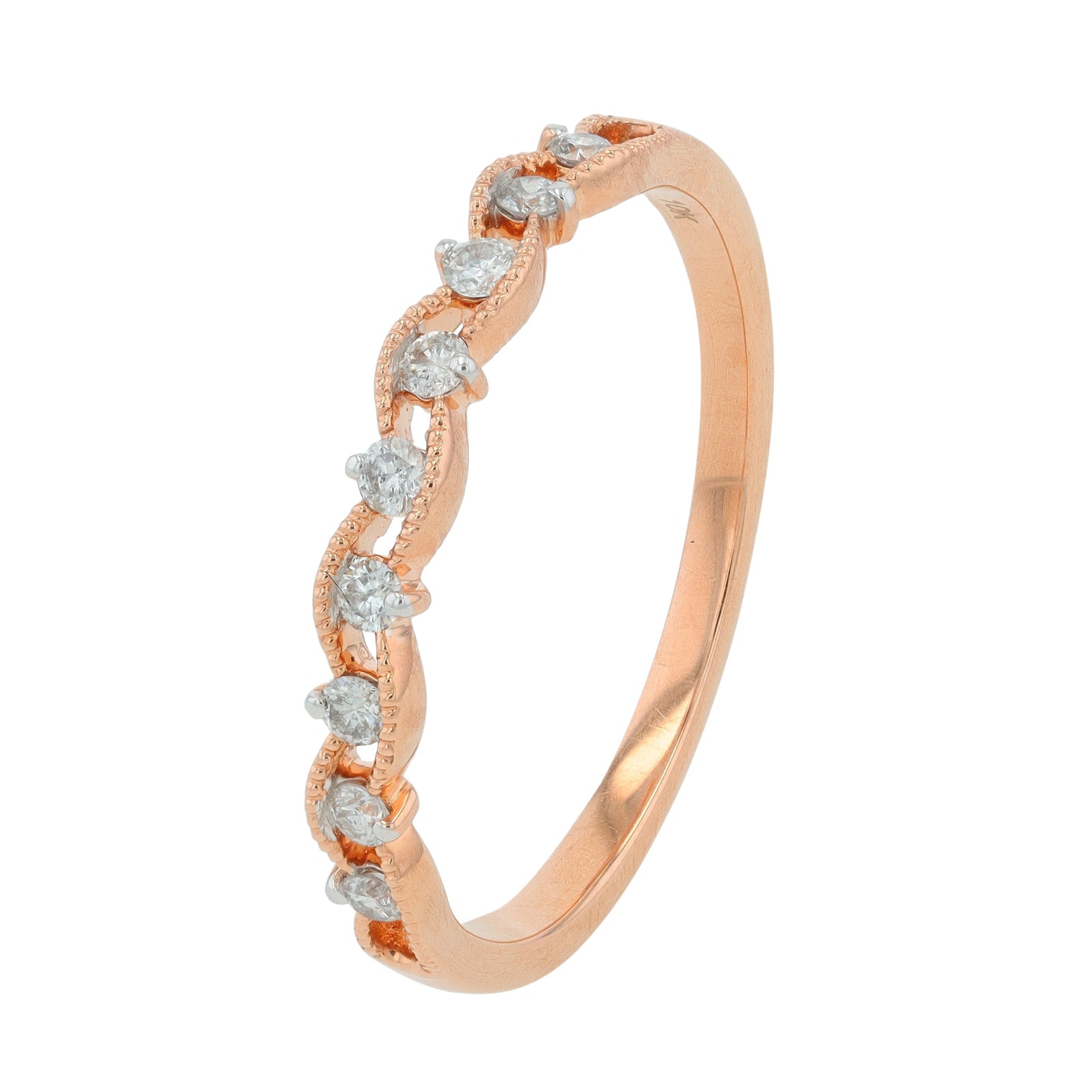 10K RG .15 CTW Diamond Band