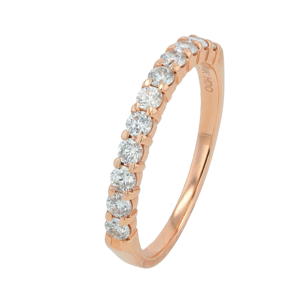 14K RG .50 CTW Diamond Band