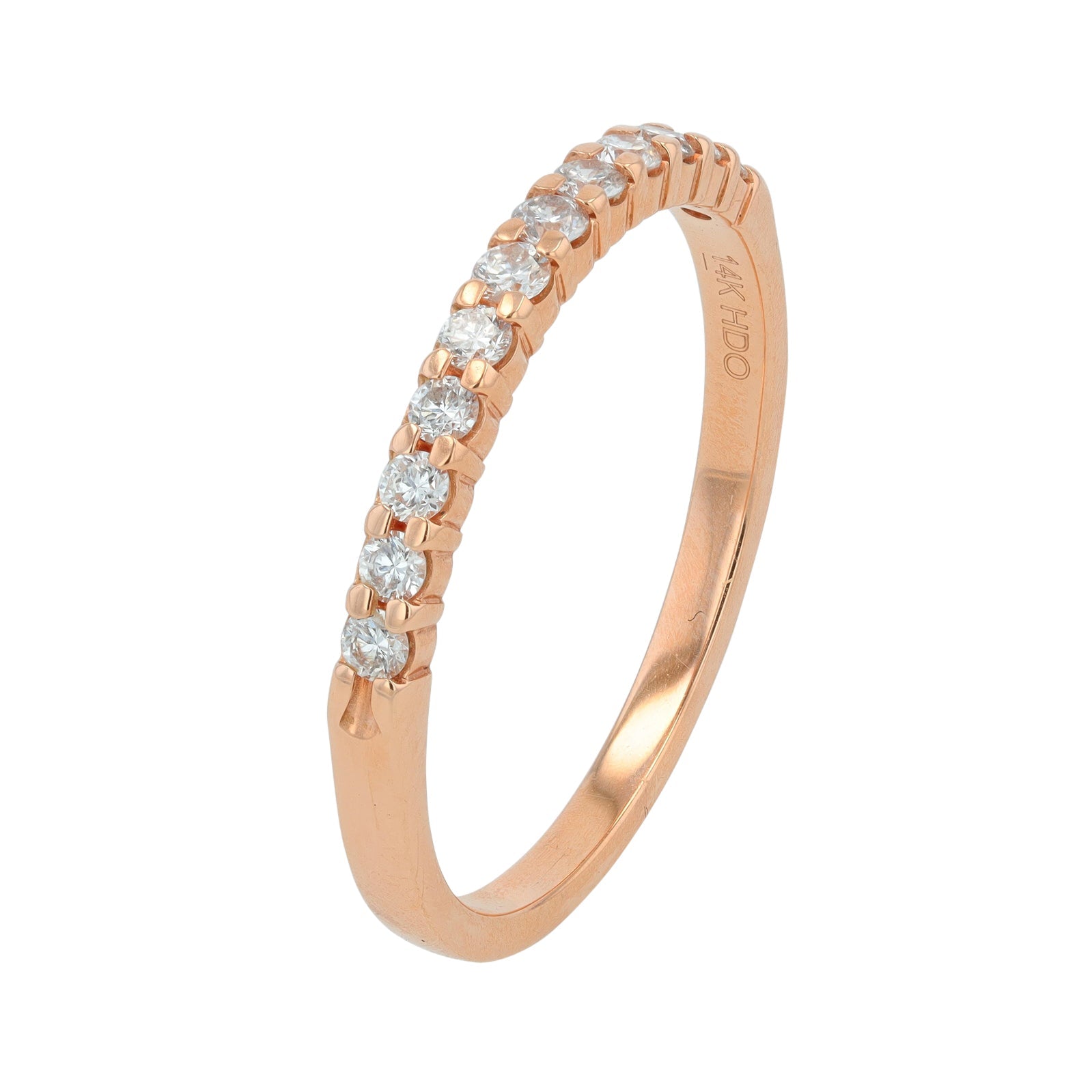 14K RG .25 CTW Diamond Band