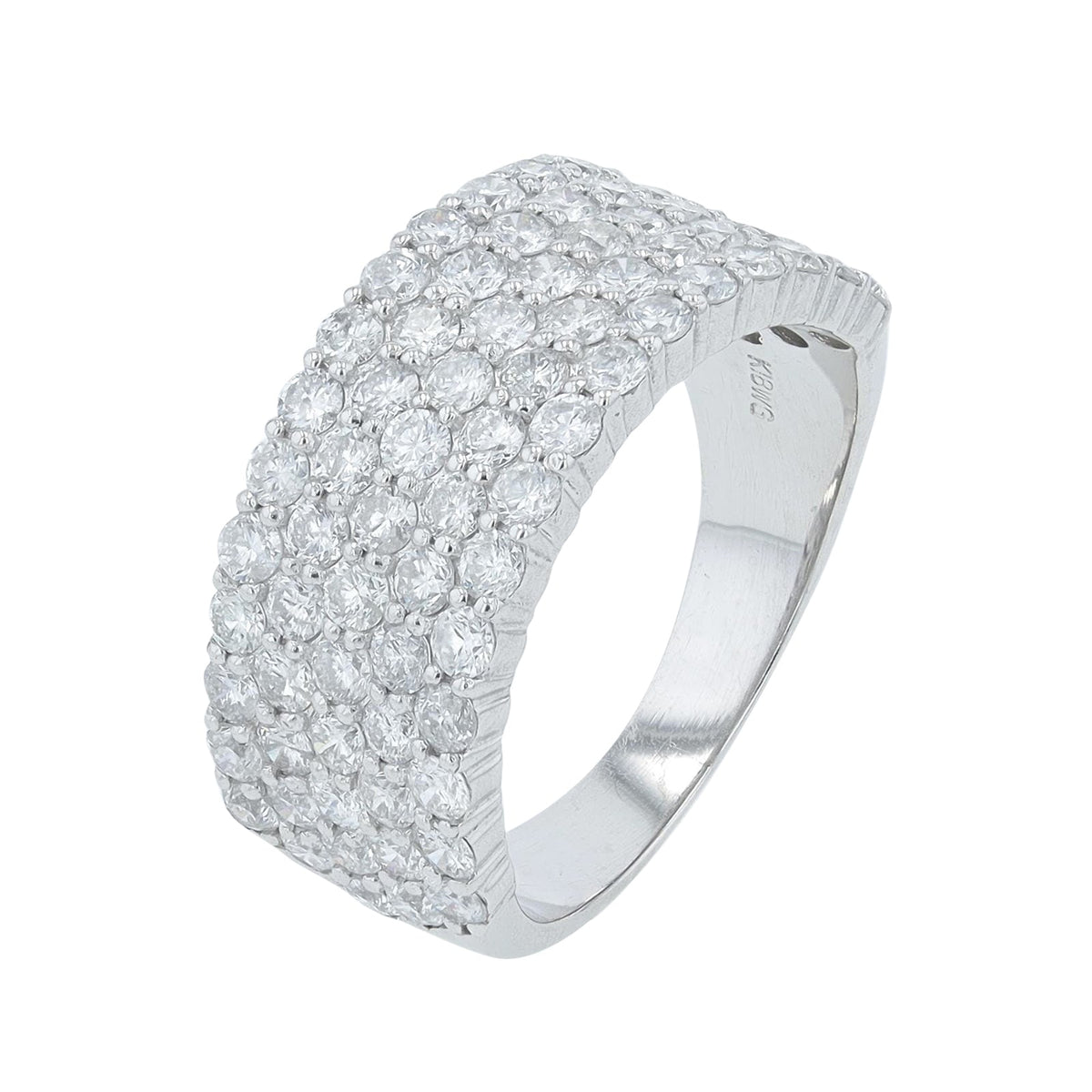 18K WG 2 CTW Diamond Cluster Band