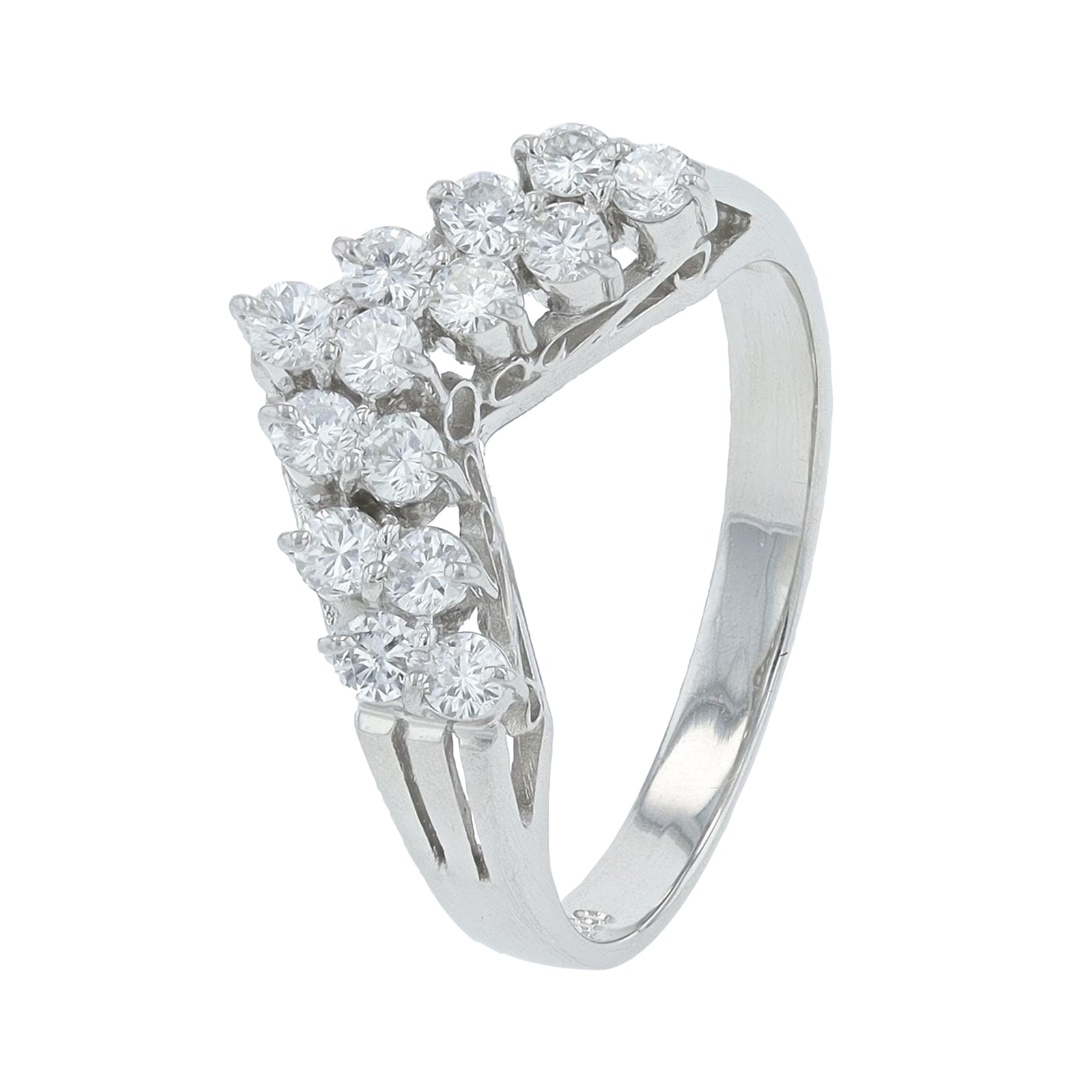 PT900 0.50 CT Diamond Band
