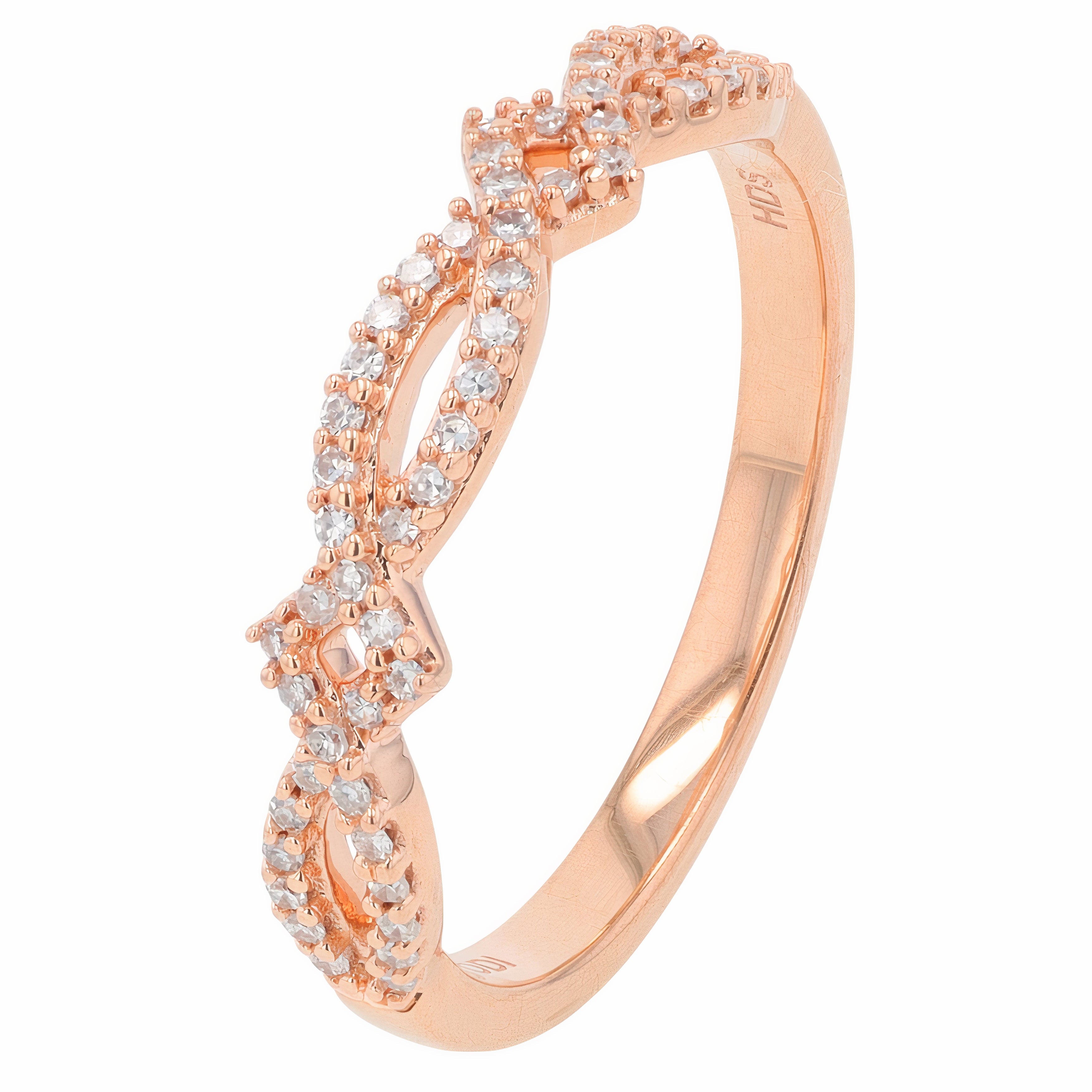 10K RG .15 CTW Diamond Band