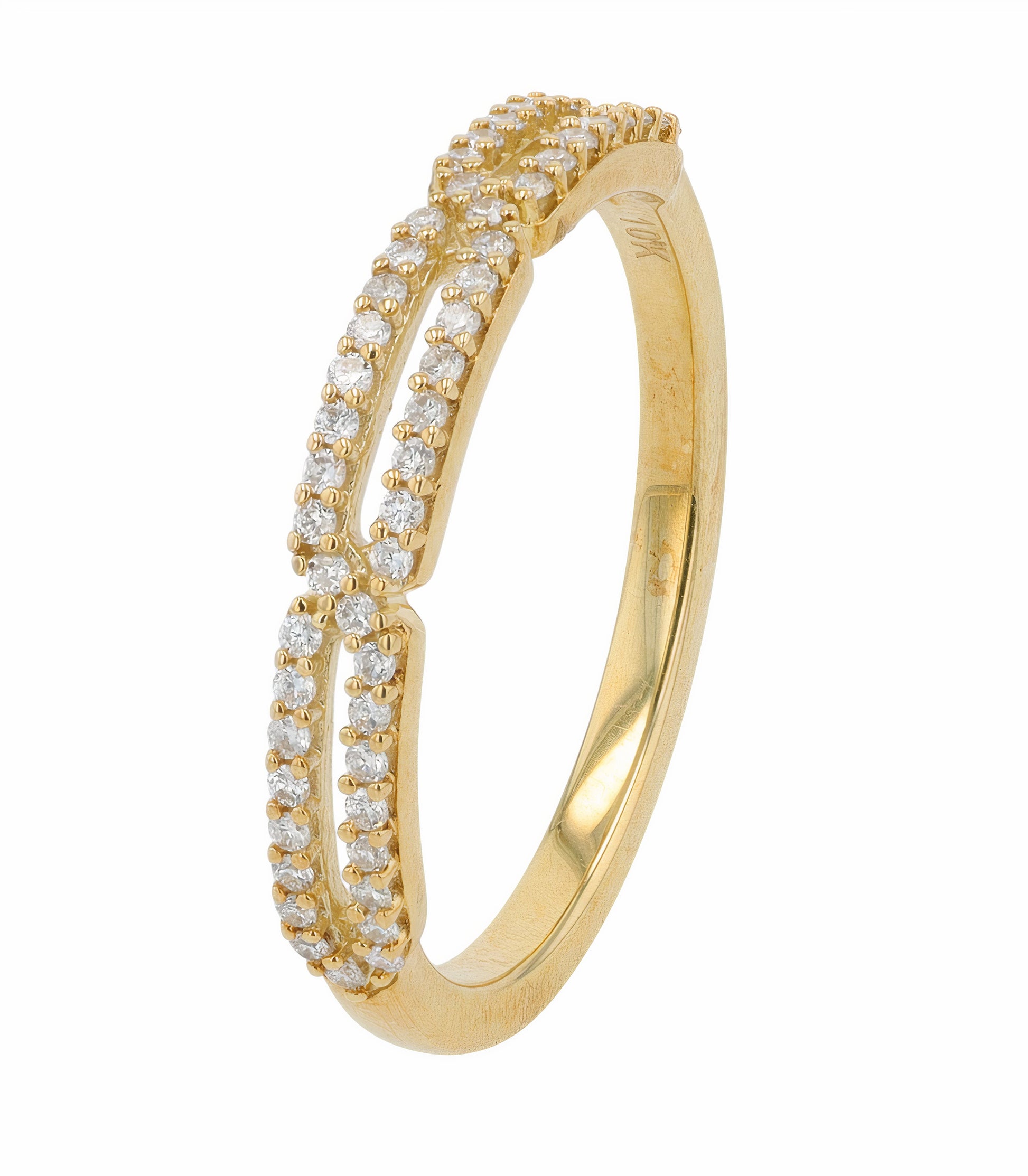 10K YG .20 CT Diamond Band