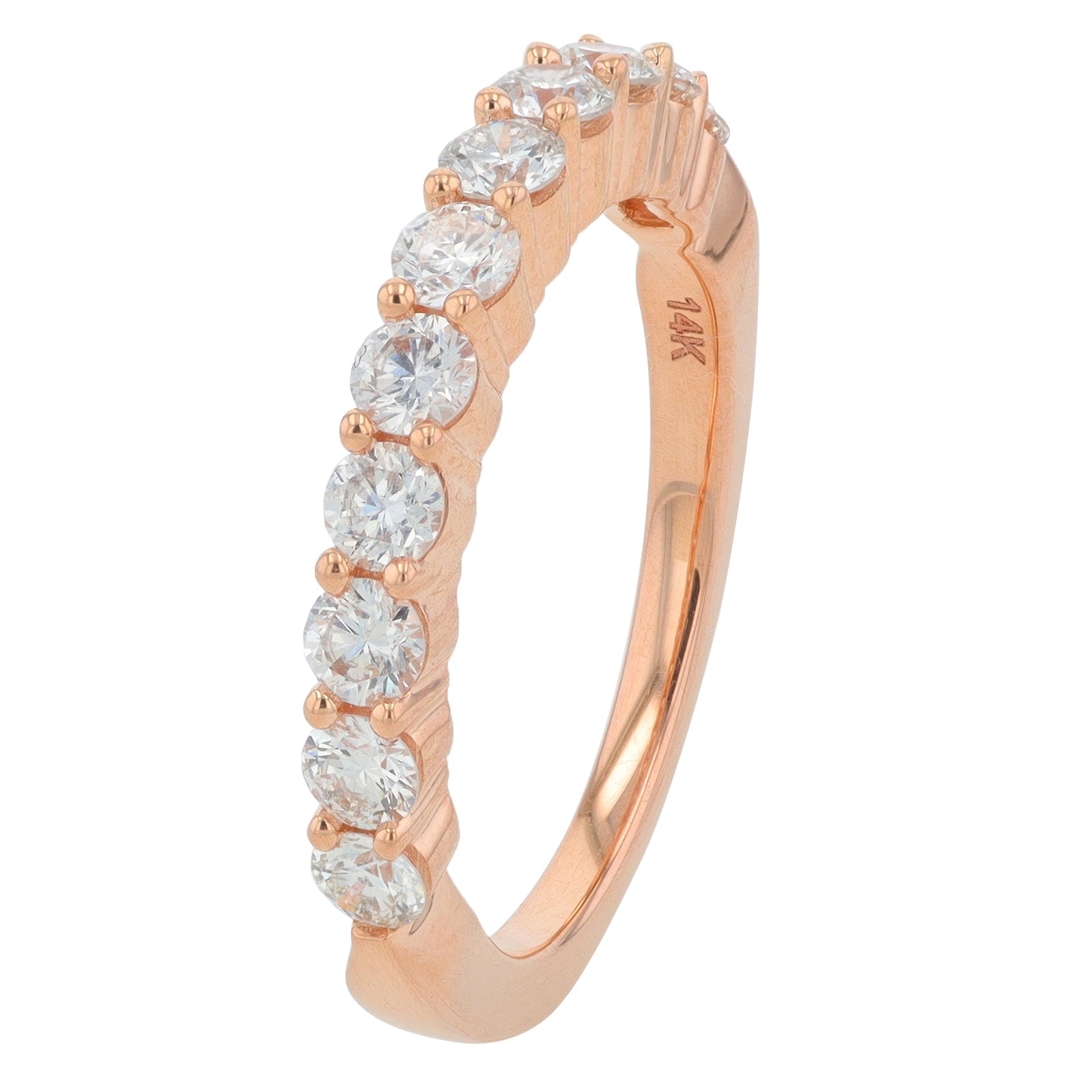 14K RG 1 CT Diamond Wedding Band