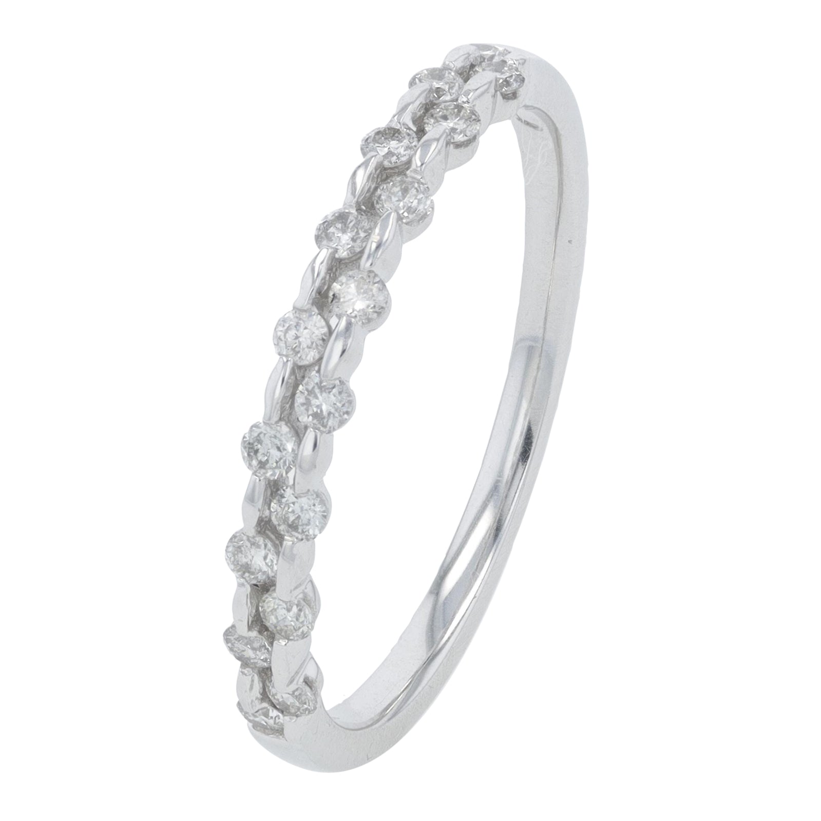 10K WG 1/4 CT Diamond Band