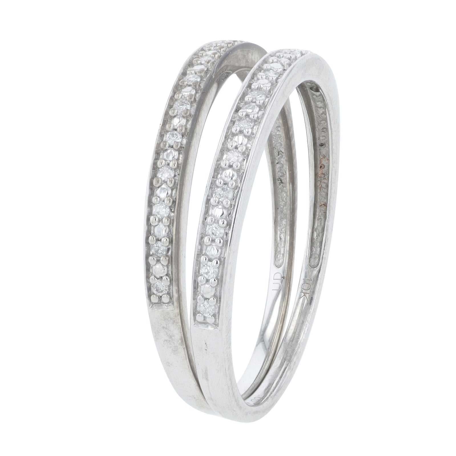 10K WG .80 CTW Diamond Split Band