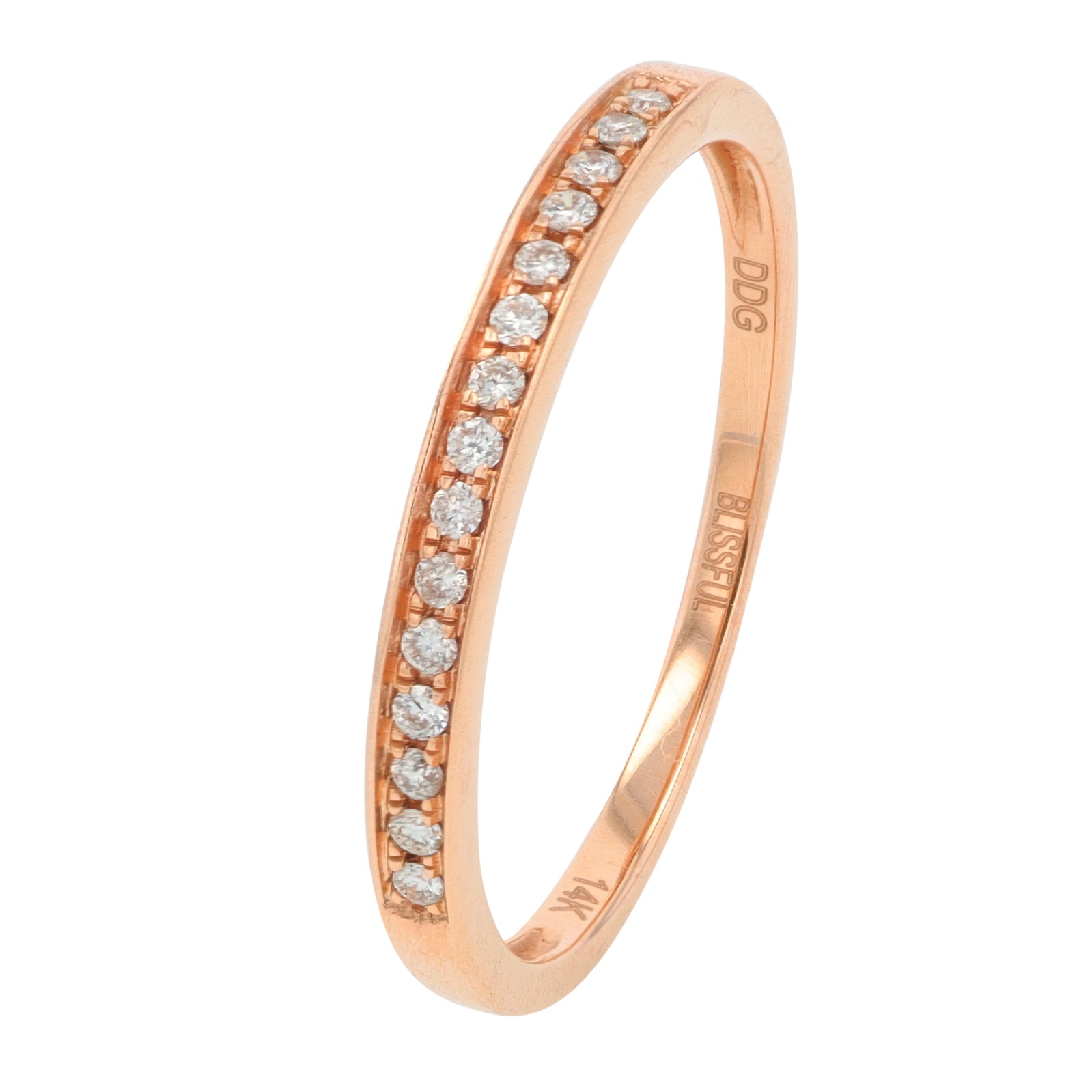 14K RG .10 CTW Diamond Band