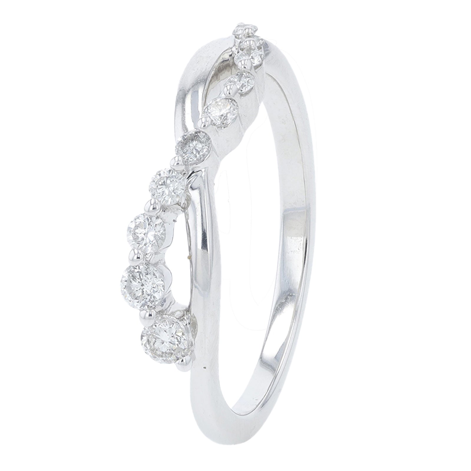 10K WG .25 CTW Diamond Crossover Band