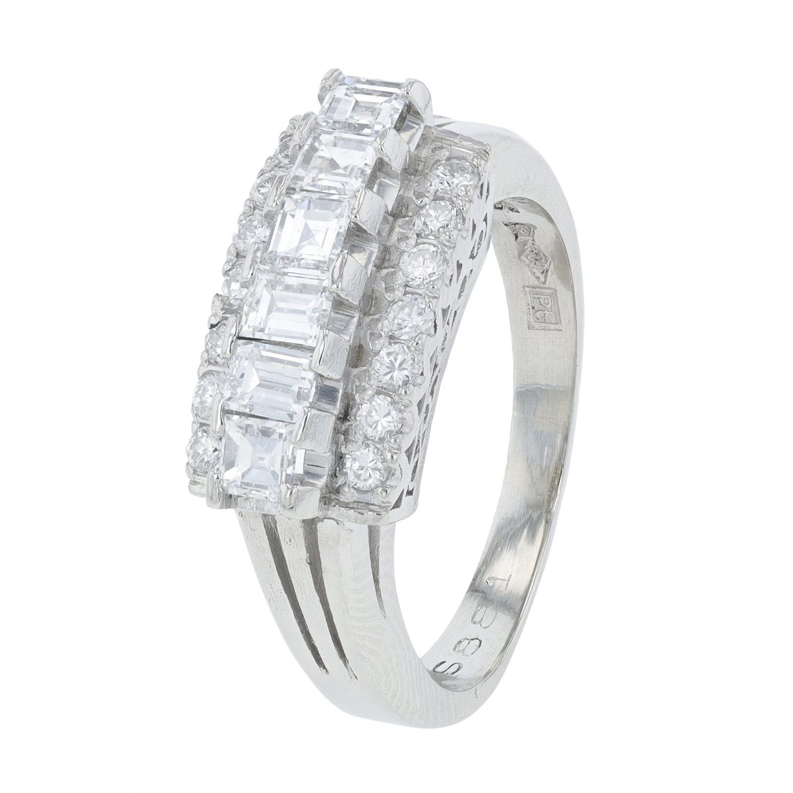 PT900 .75 CT Diamond Band