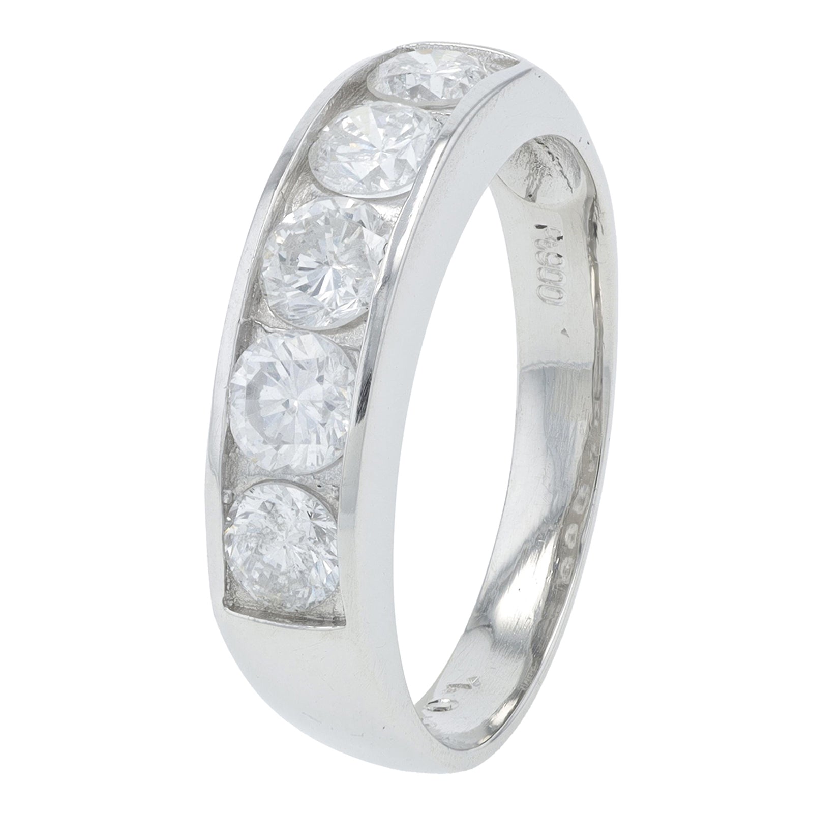 PT900 1.04 CT Diamond Five Stone Band