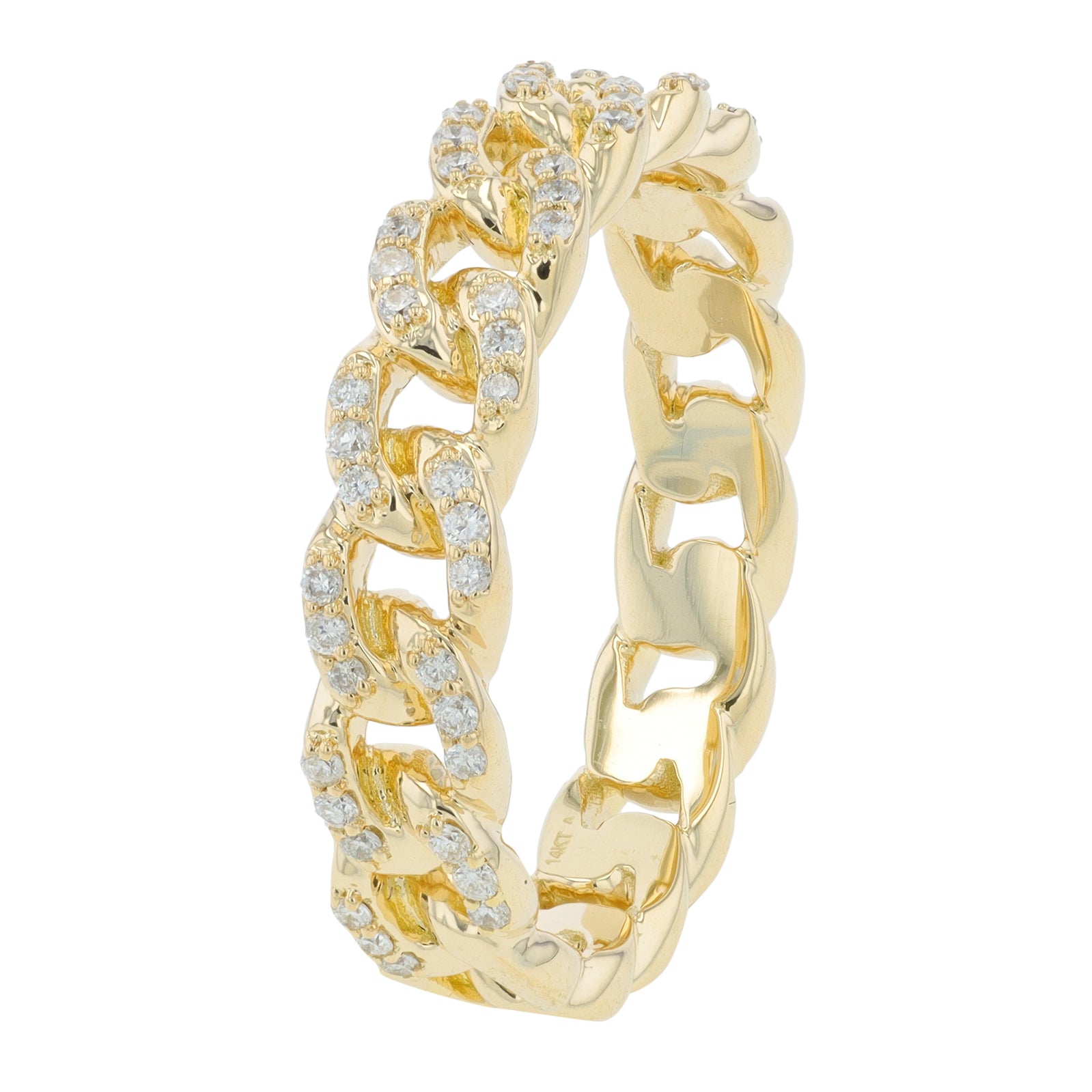 14K YG .18 CT Diamond Chain Band