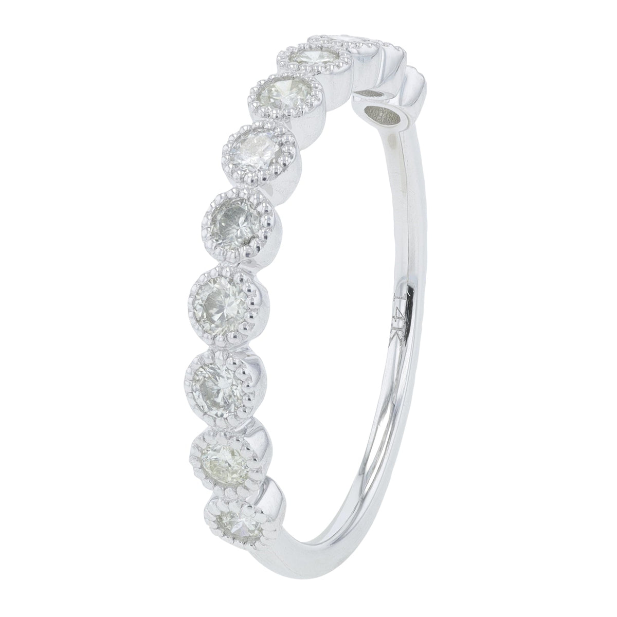 14K 0.38 CT Diamond Bezel Set Band<p><strong>More Colors Available</p></strong>