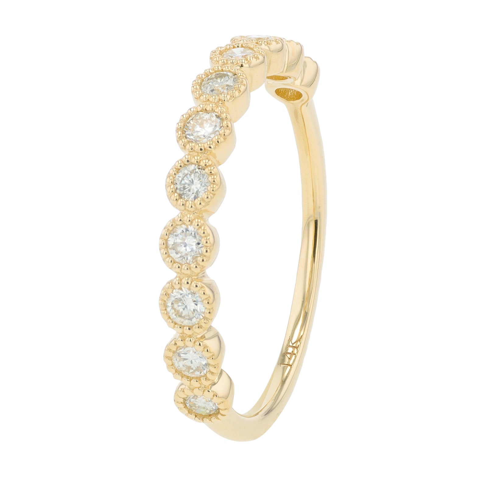 14K 0.38 CT Diamond Bezel Set Band<p><strong>More Colors Available</p></strong>