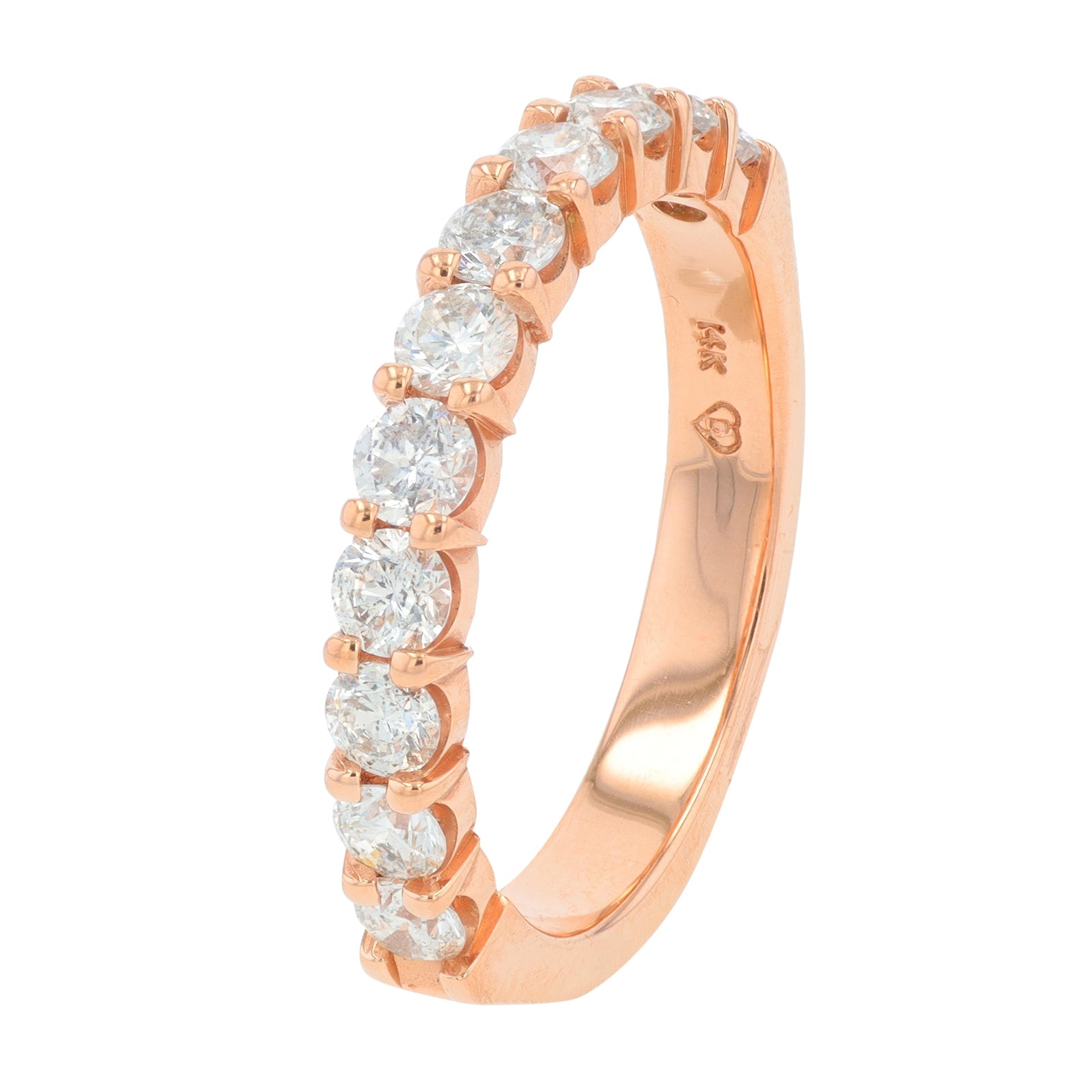 14K RG 1 CTW Diamond Band