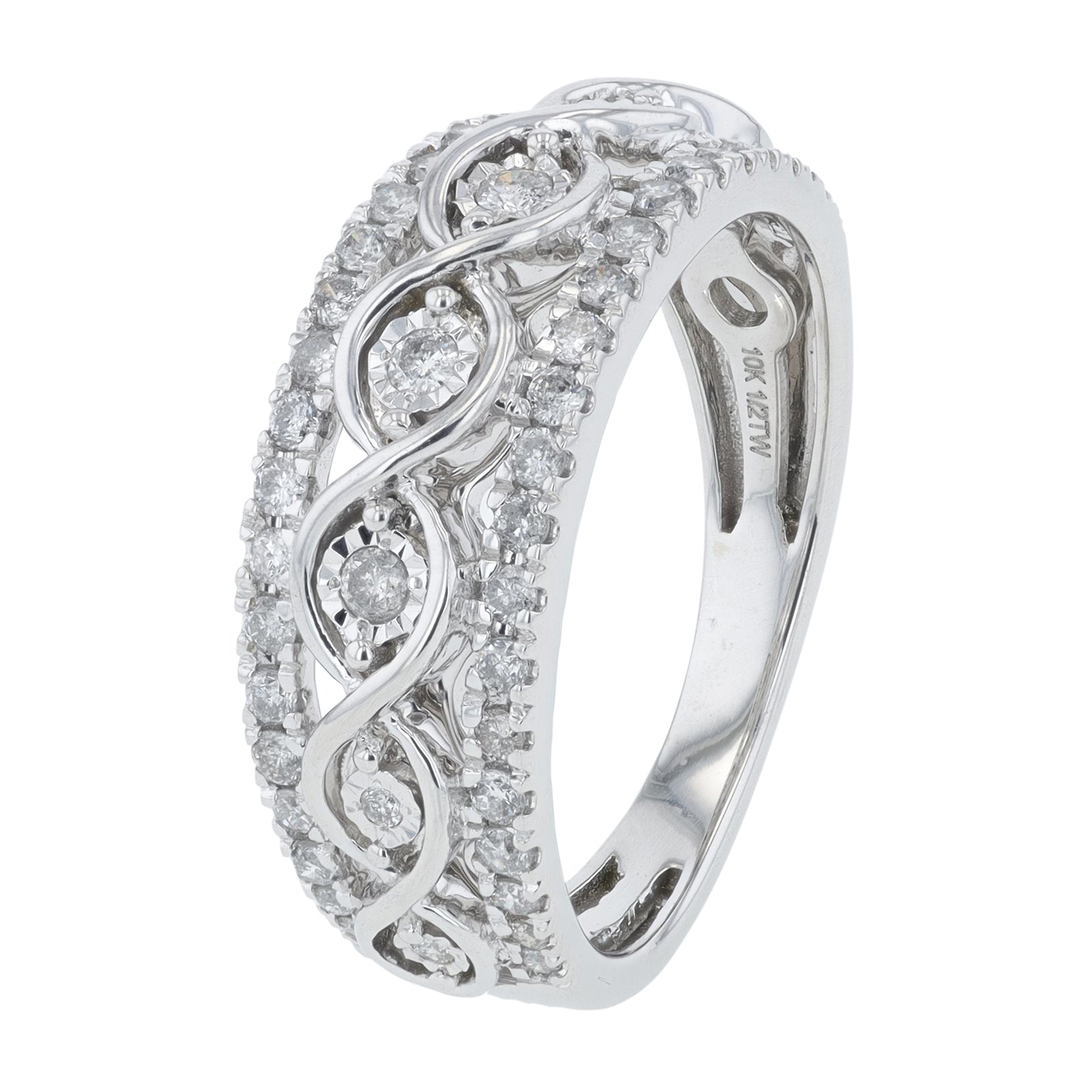 10K WG .50 CTW Diamond Ring