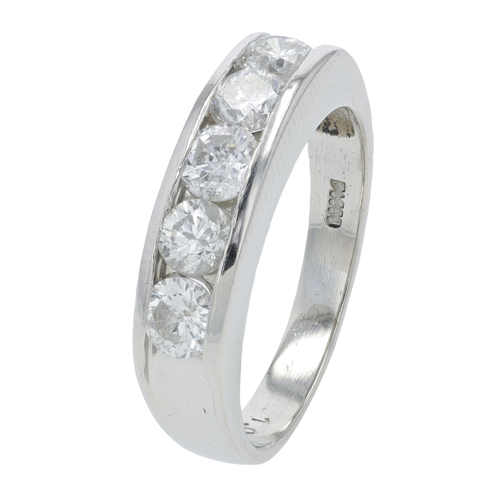 PT900 1.064 CT Diamond Five Stone Band