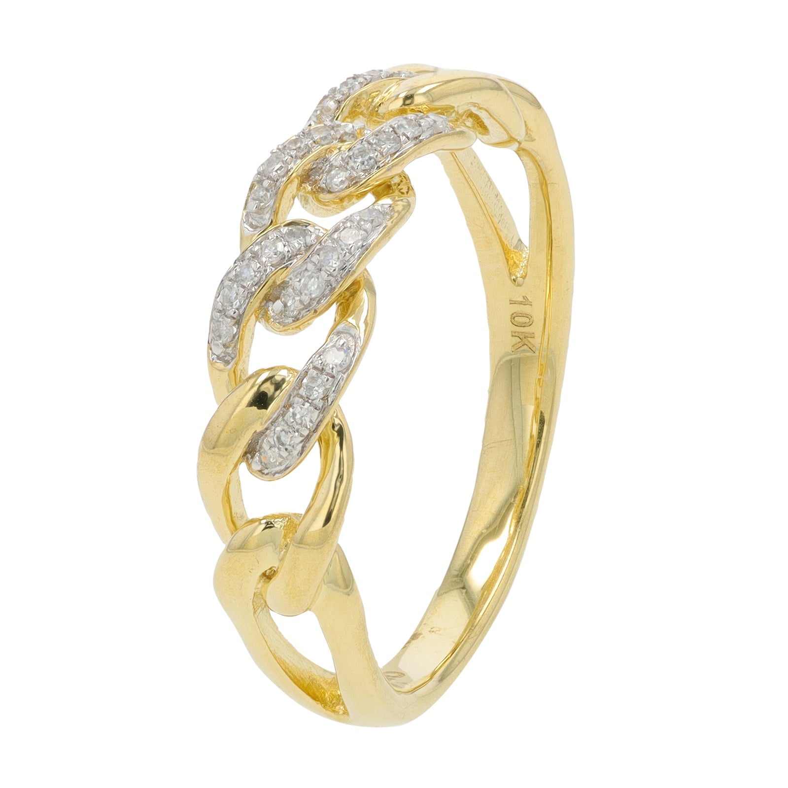 10K .10 CT Diamond Chain Band<p><strong>More Colors Available</p></strong>