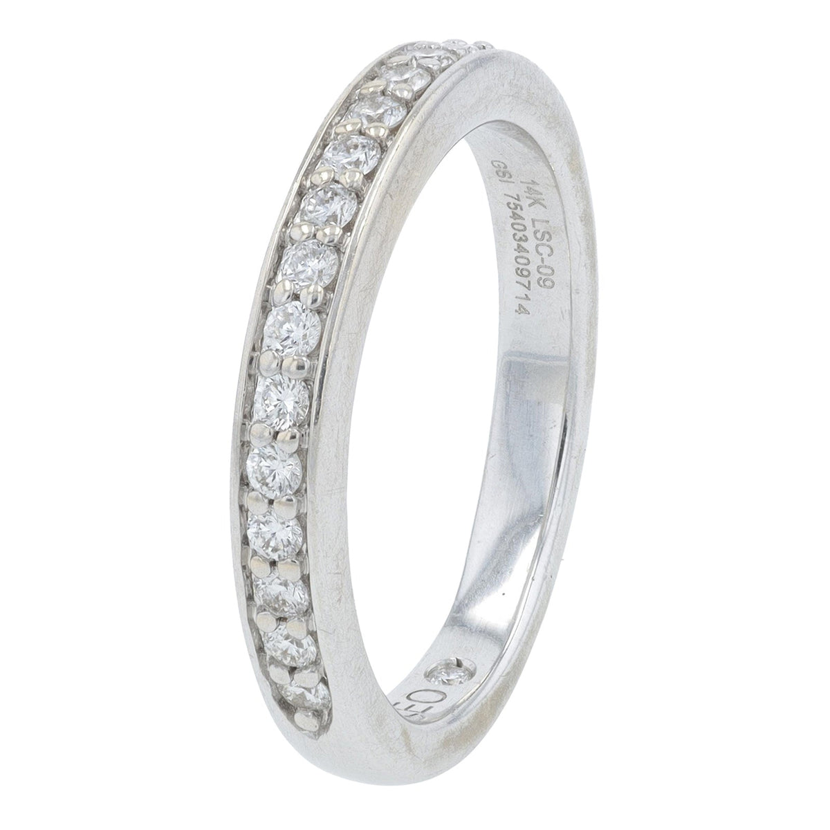 14K WG The Leo .38 CT Diamond Band