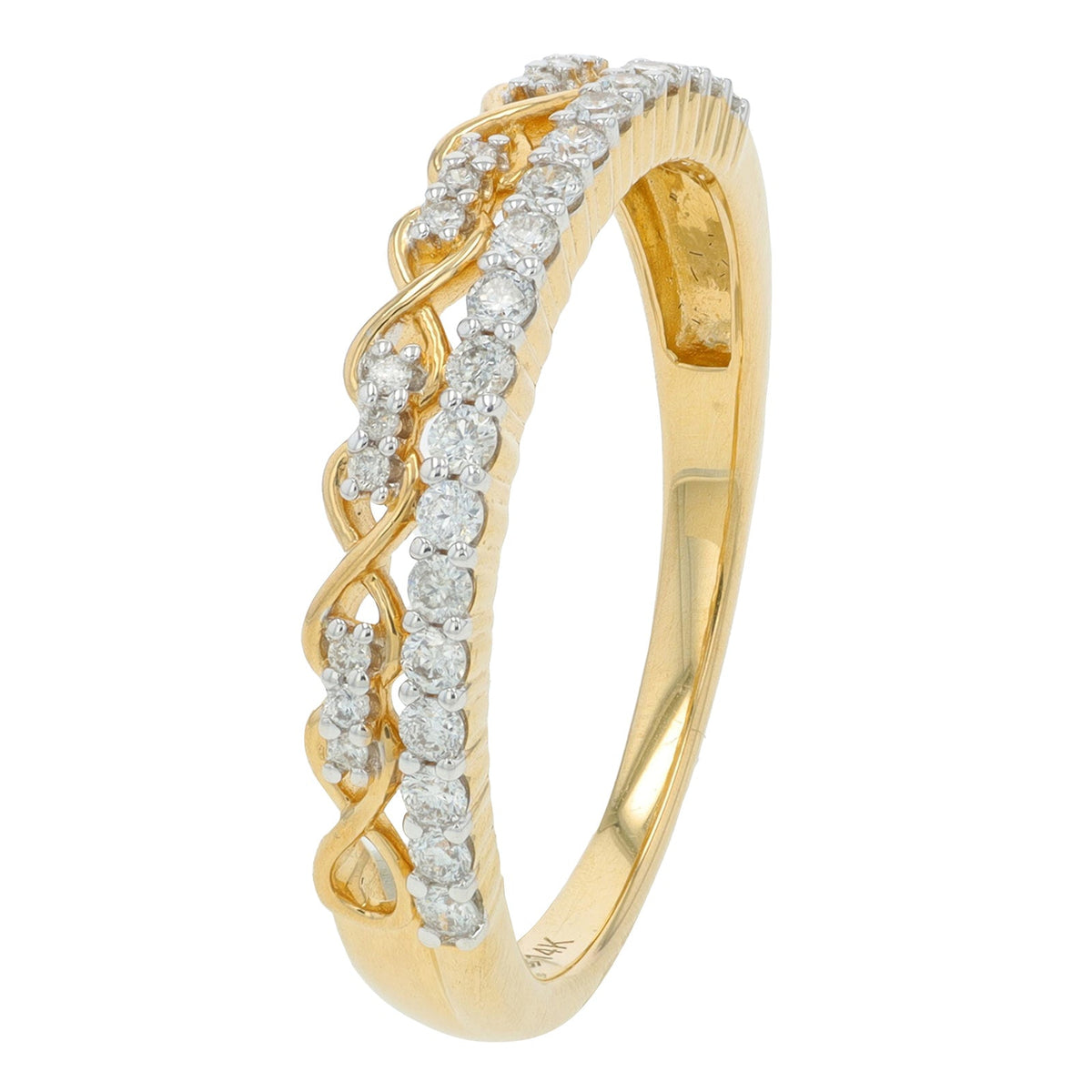 14K YG .25 CT Diamond Band