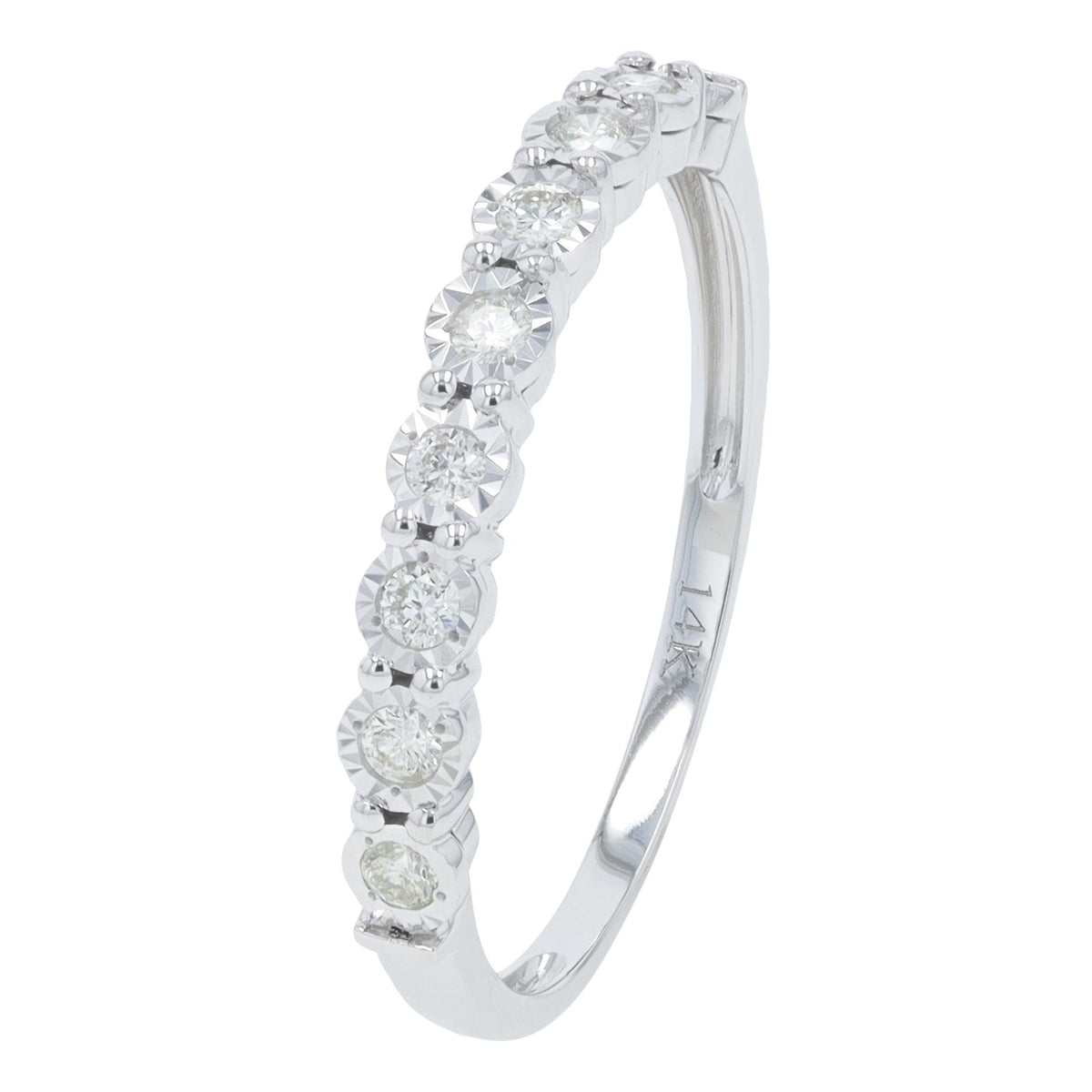 14K WG .17 CT Diamond Band