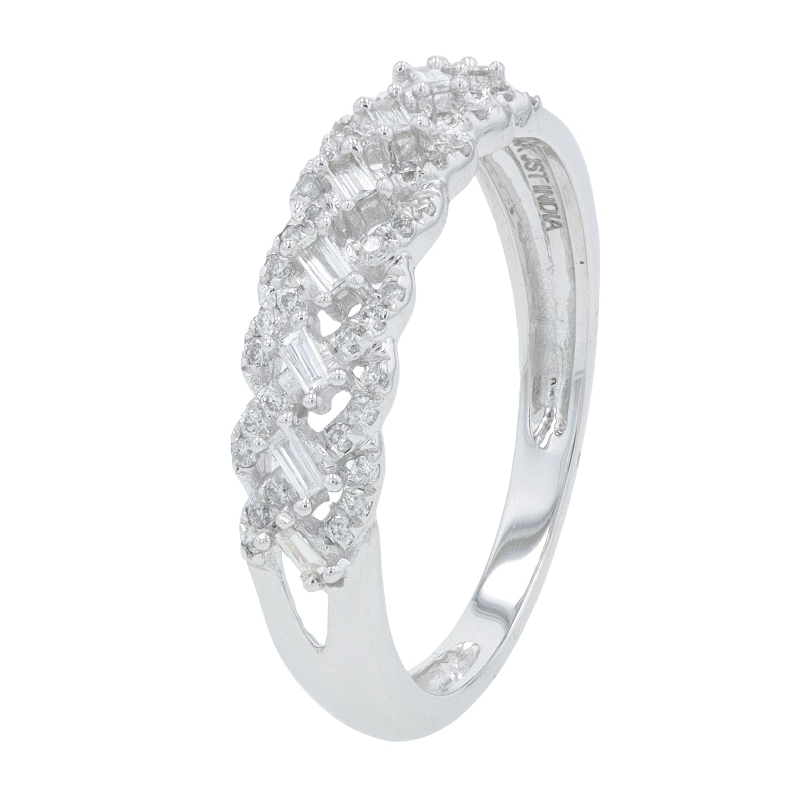 14K WG 0.14 CT Diamond Band