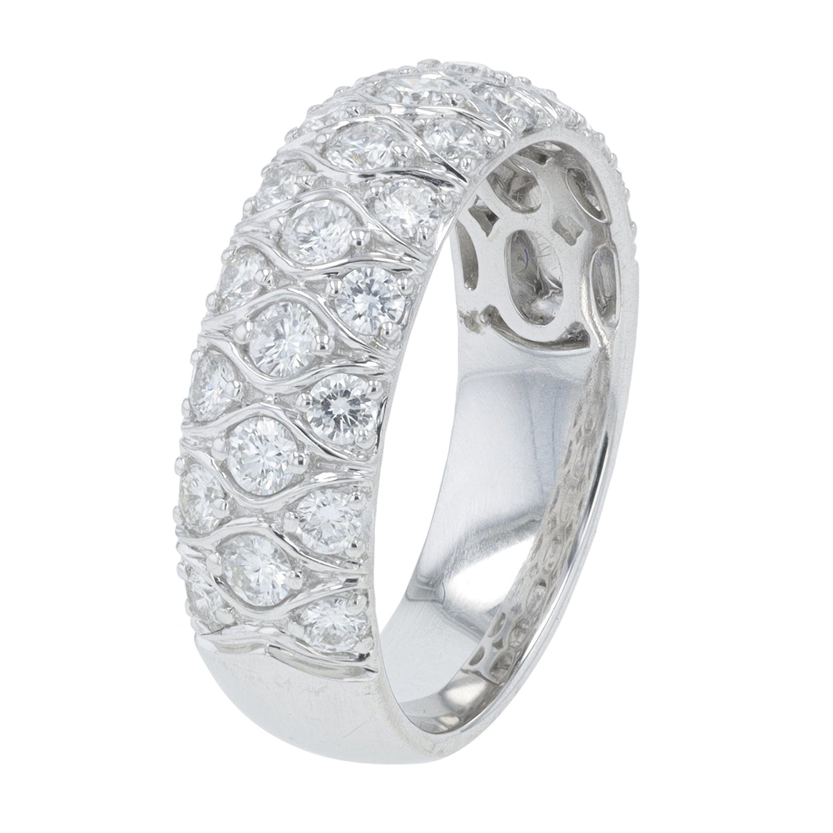 18K WG 1.02 CT Diamond Band