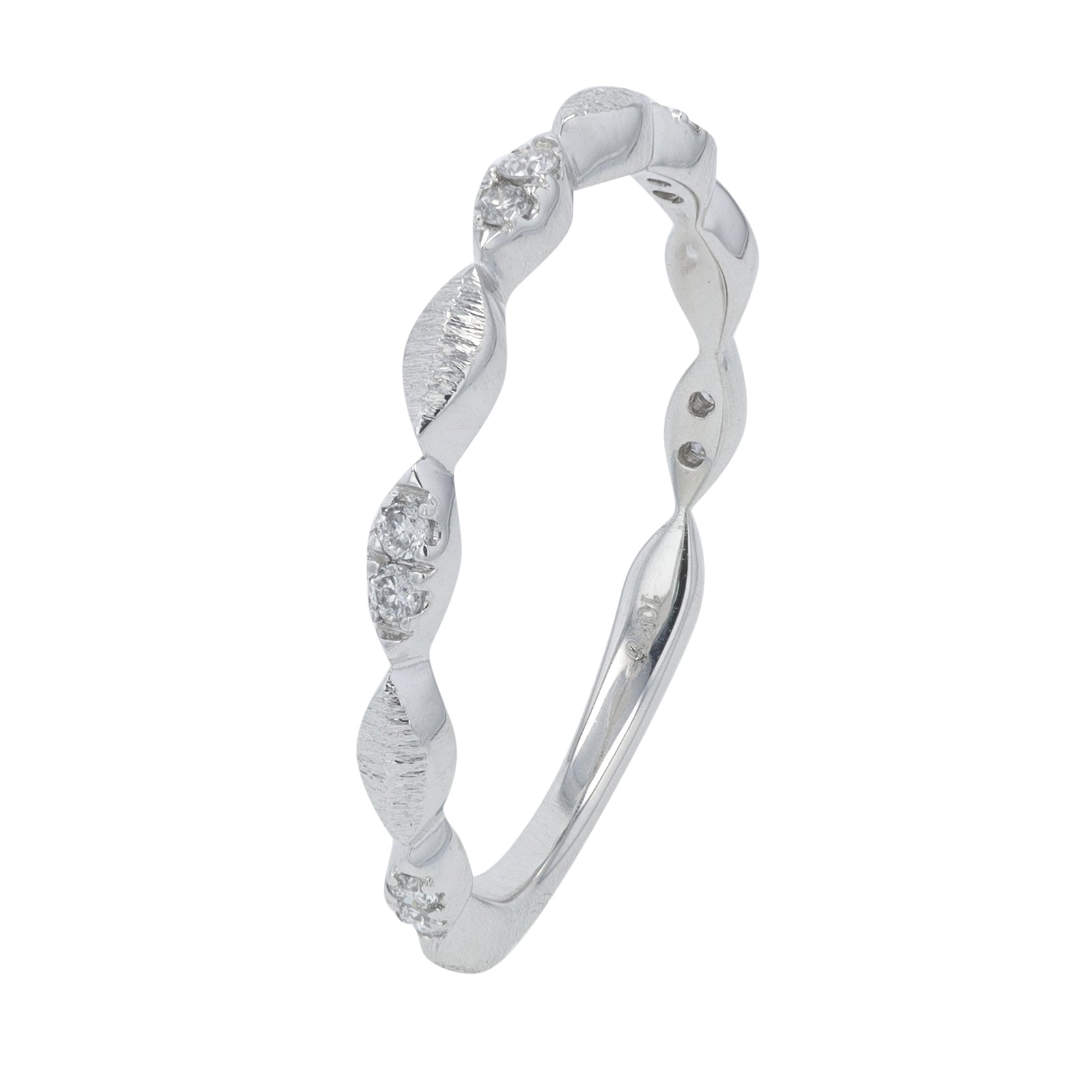 10K 1/10 CT Diamond Stackable Band<p><strong>More Colors Available</p></strong>