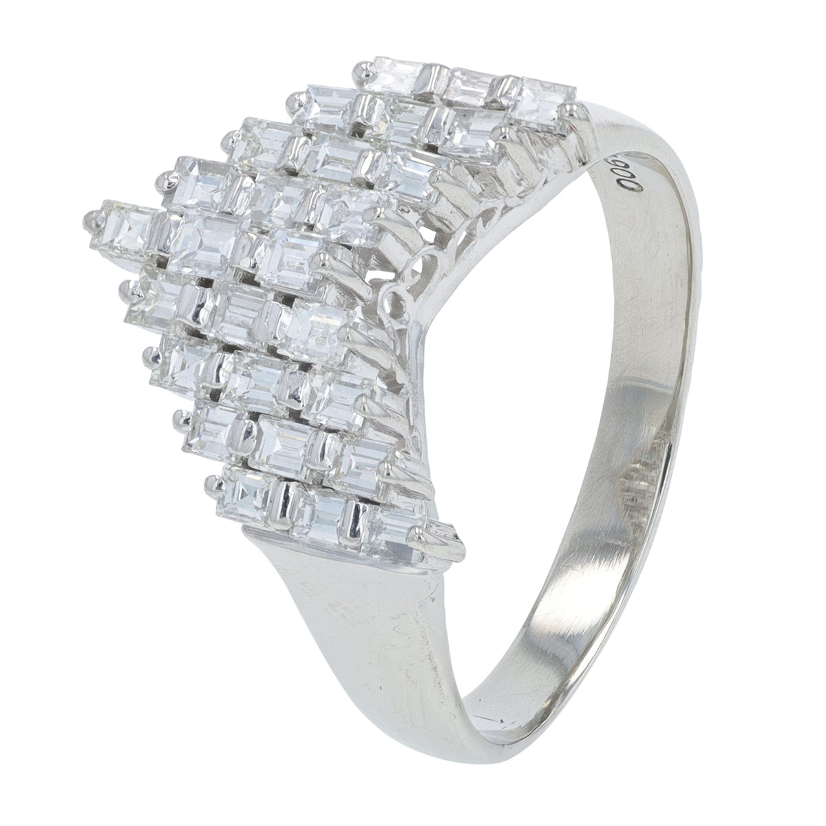 PT900 1.50 CT Diamond Chevron Band