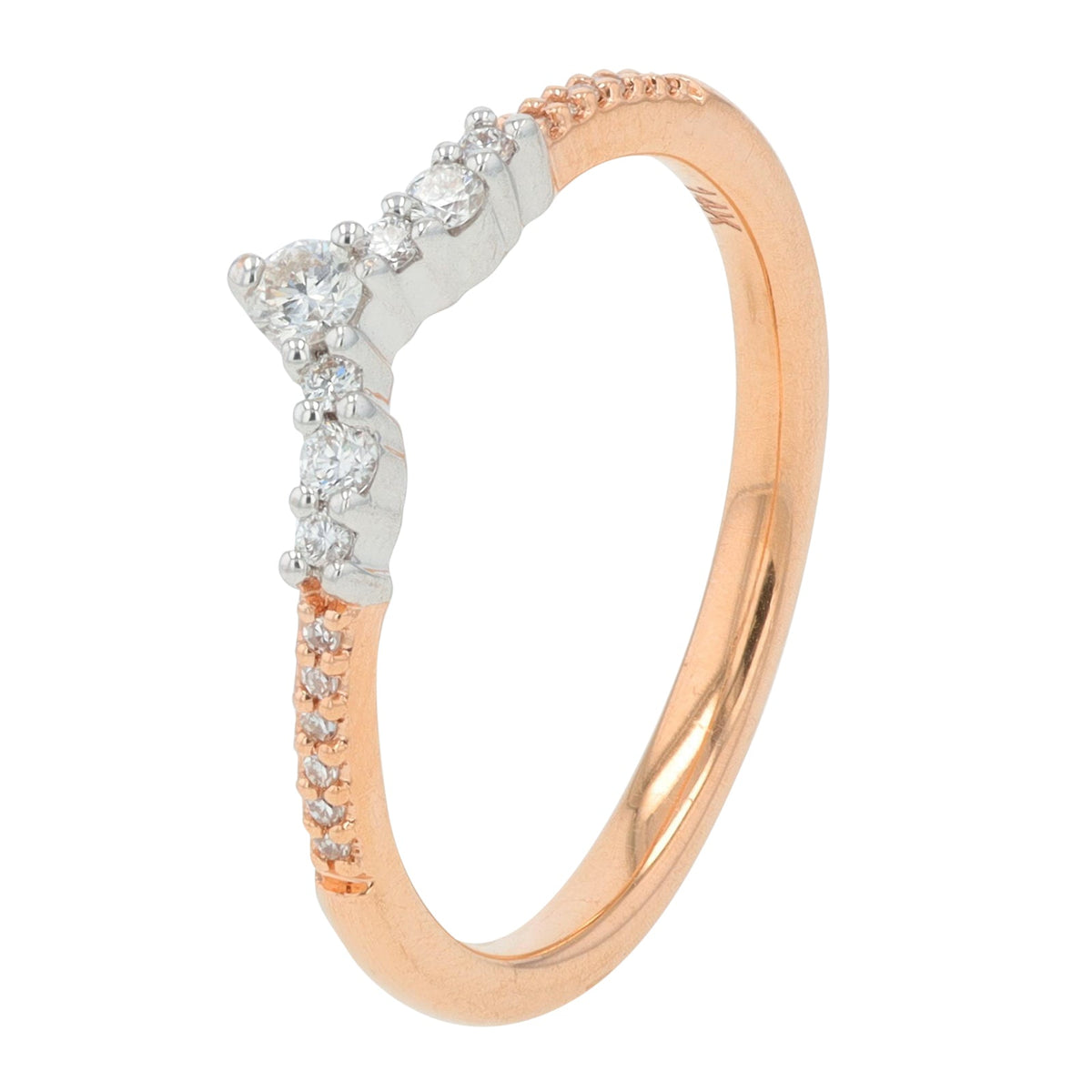 14K RG .15 CTW Diamond Band