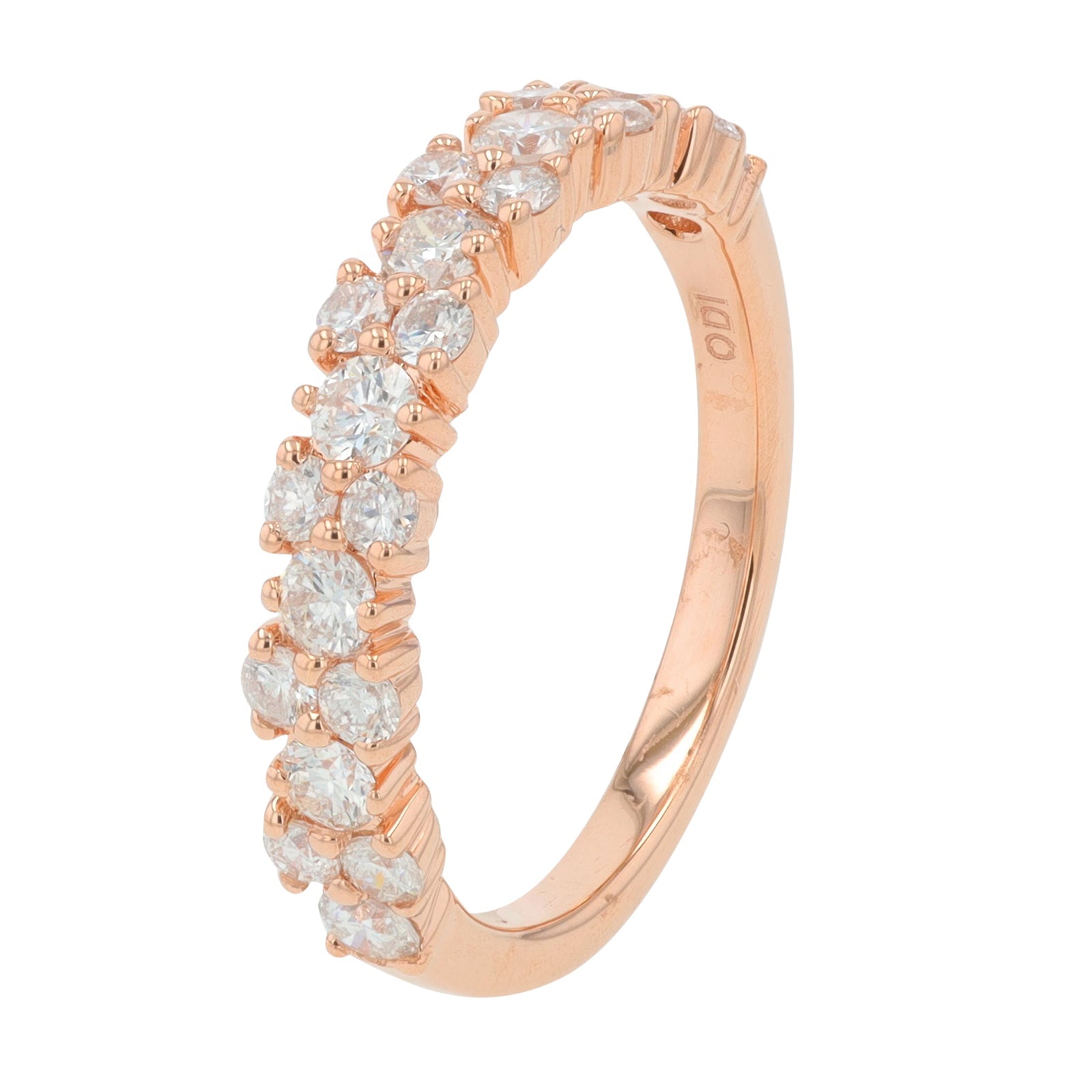 14K RG 1 CTW Diamond Band