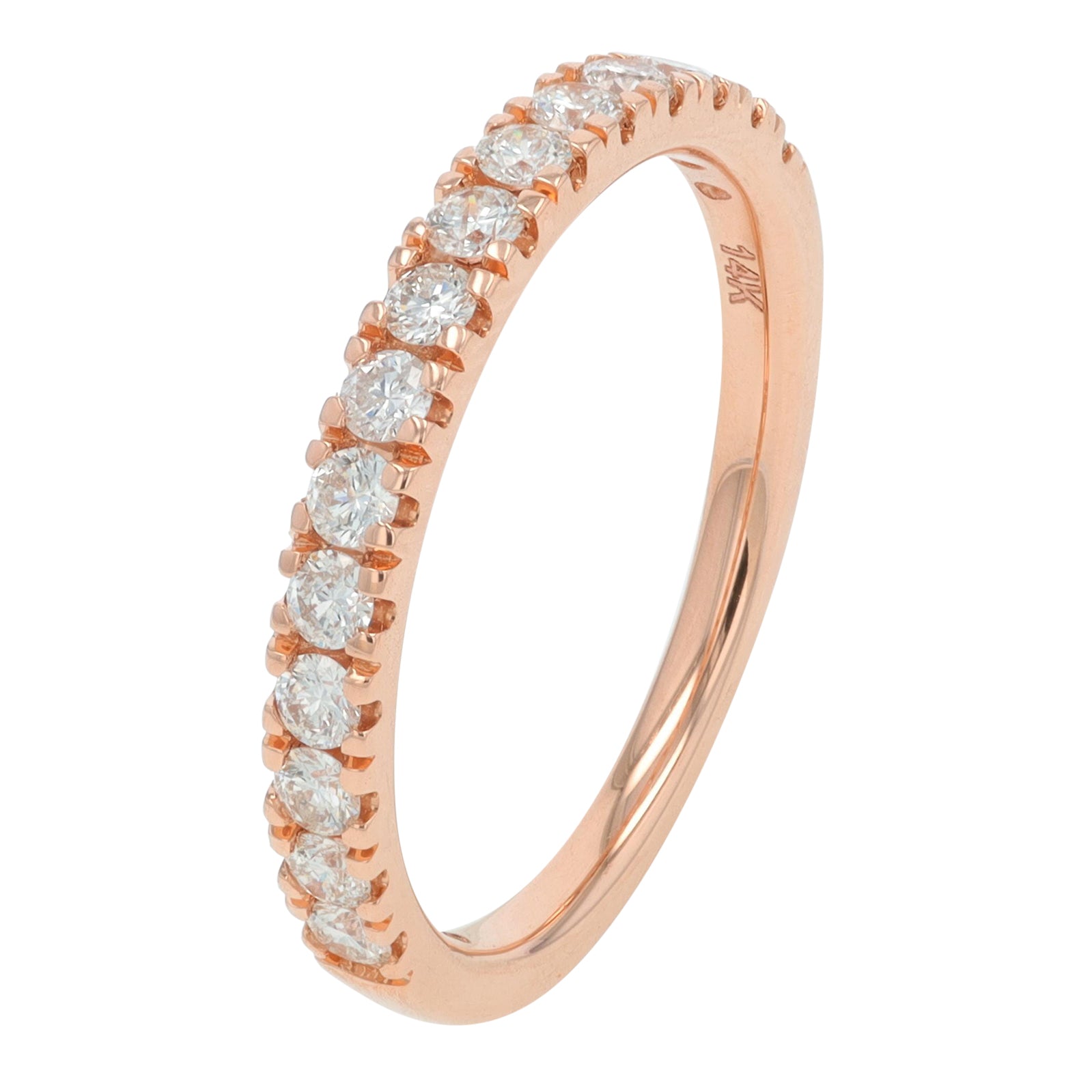 14K RG .50 CTW Diamond Band