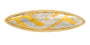 PLAT/24K/18K YG Tivol Niello 2.50 CT Brooch