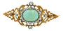 18K YG Turquoise Brooch