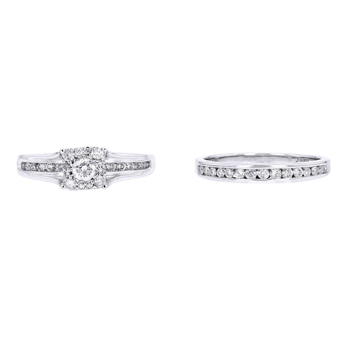 14K WG 1 CT Bridal Set
