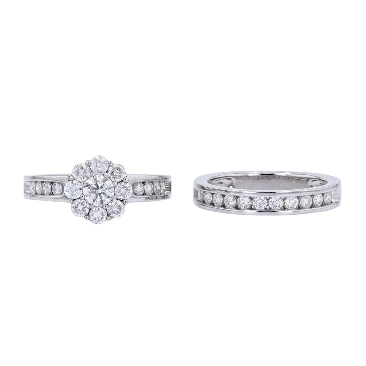 14K WG 1/4 CTR RBC Diamond Bridal Set