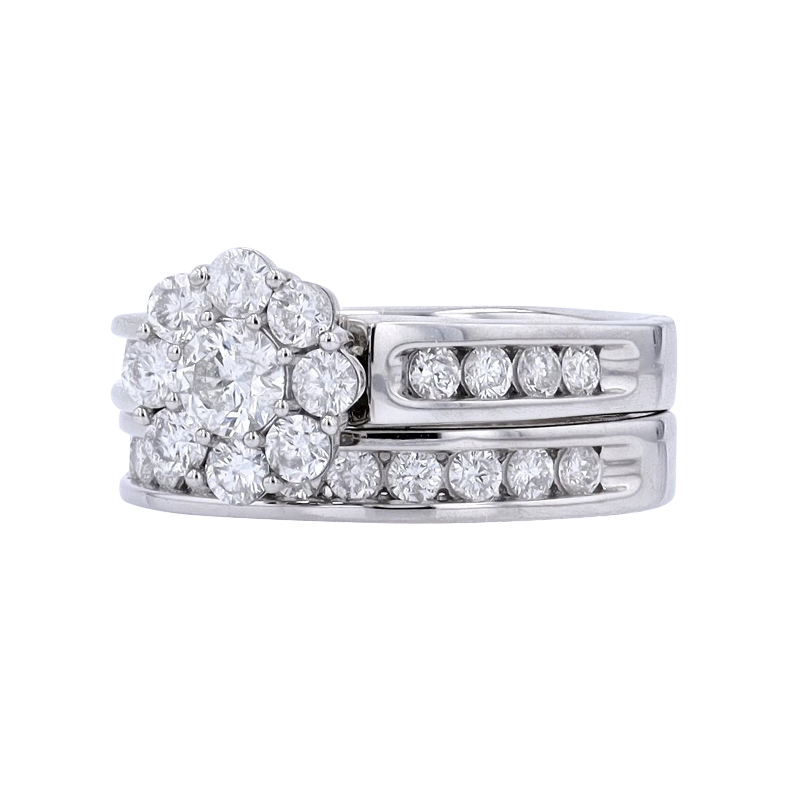 14K WG 1/4 CTR RBC Diamond Bridal Set
