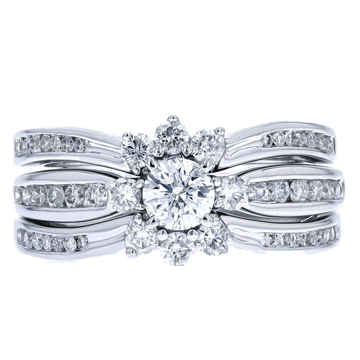 14K WG 1 CTW Bridal Set
