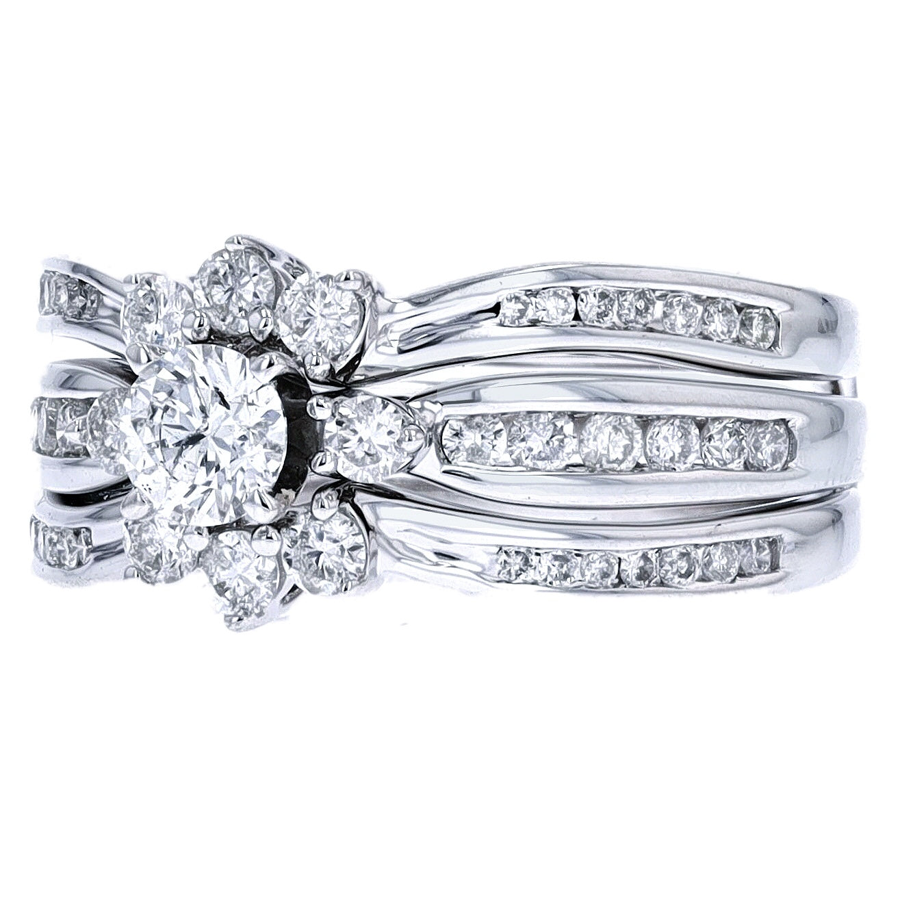 14K WG 1 CTW Bridal Set