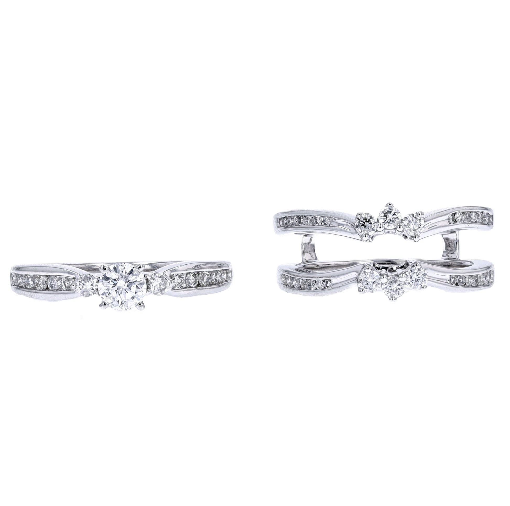 14K WG 1 CTW Bridal Set