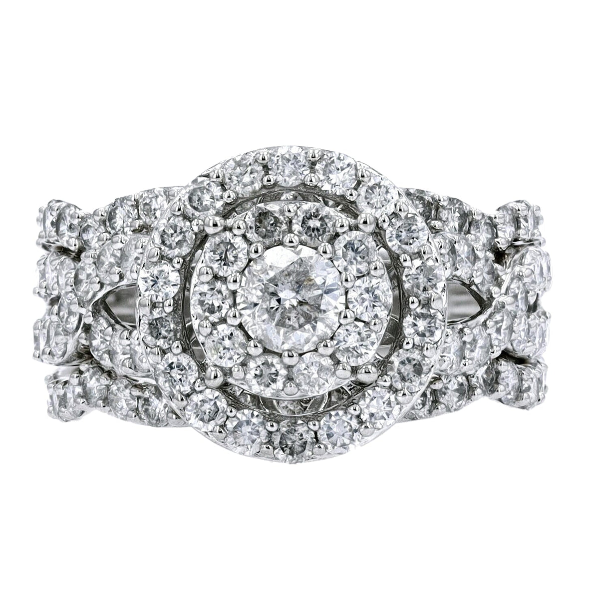 14K WG 2 CTW Diamond Bridal Set