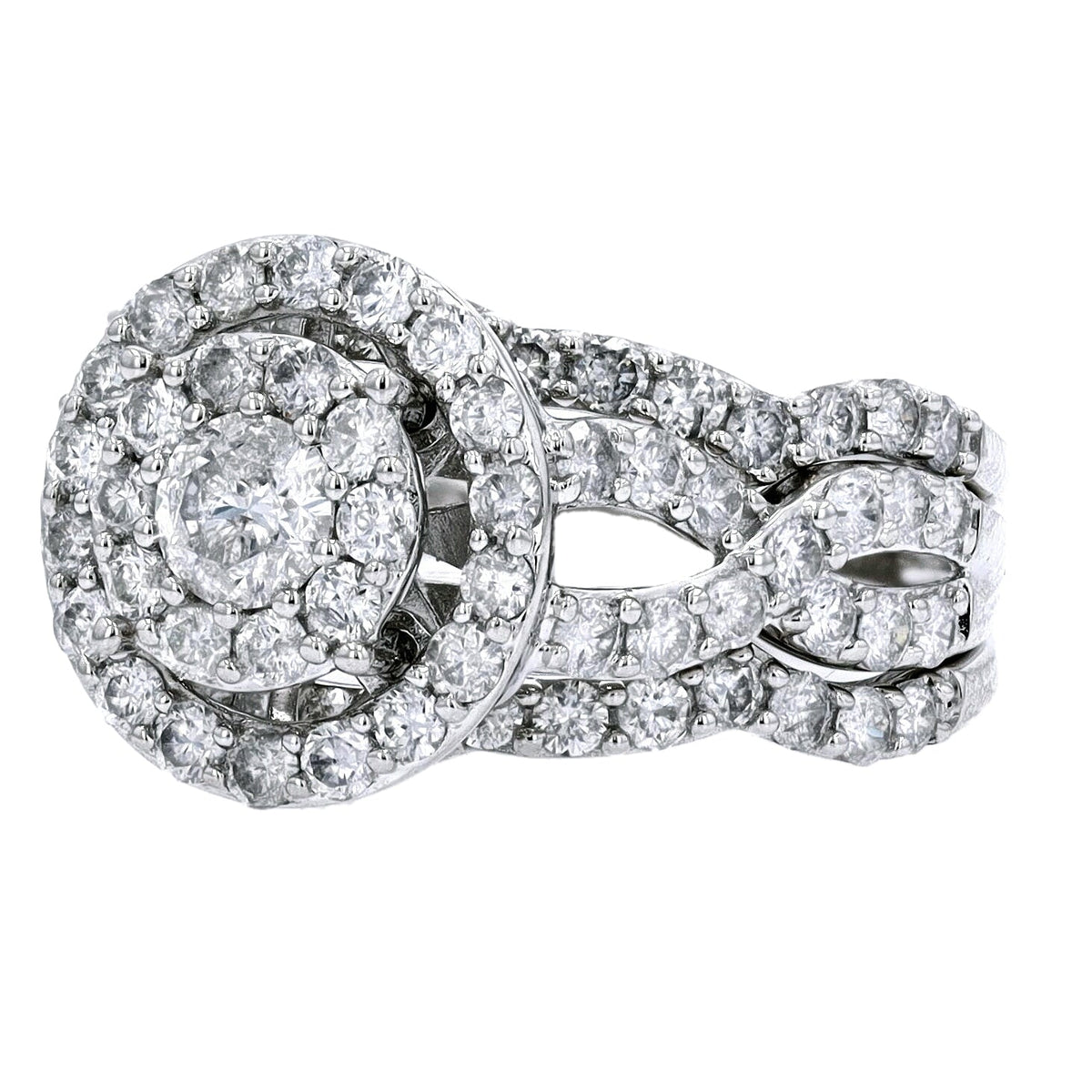 14K WG 2 CTW Diamond Bridal Set