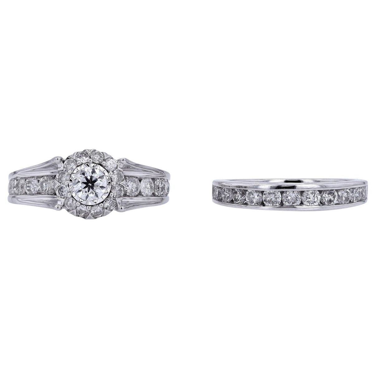 14K WG 2 CTW Diamond Bridal Set