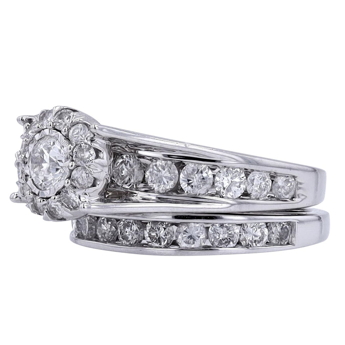 14K WG 2 CTW Diamond Bridal Set