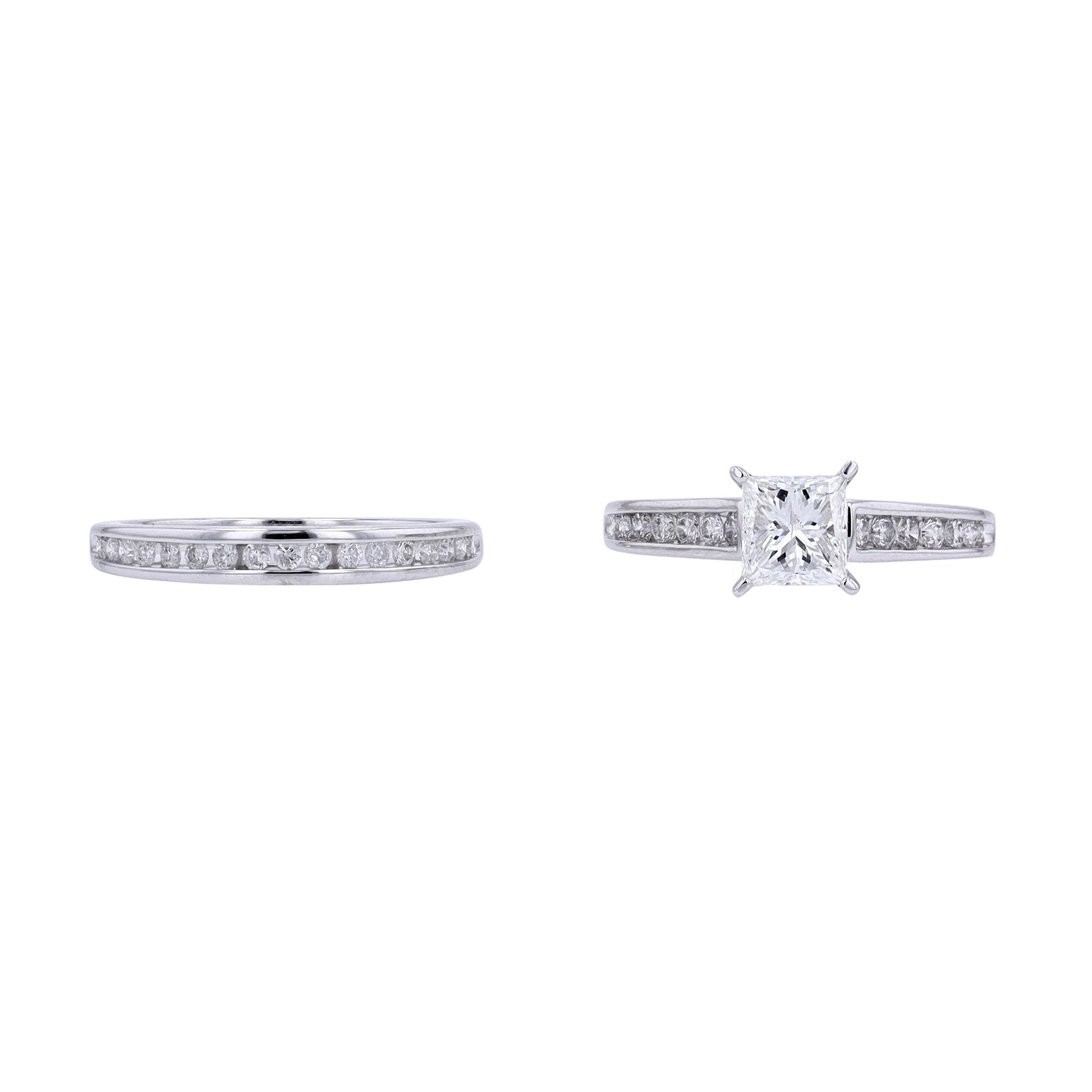 14K WG 1  CT Princess Cut Center Bridal Set<p><strong>$1,999</p></strong>